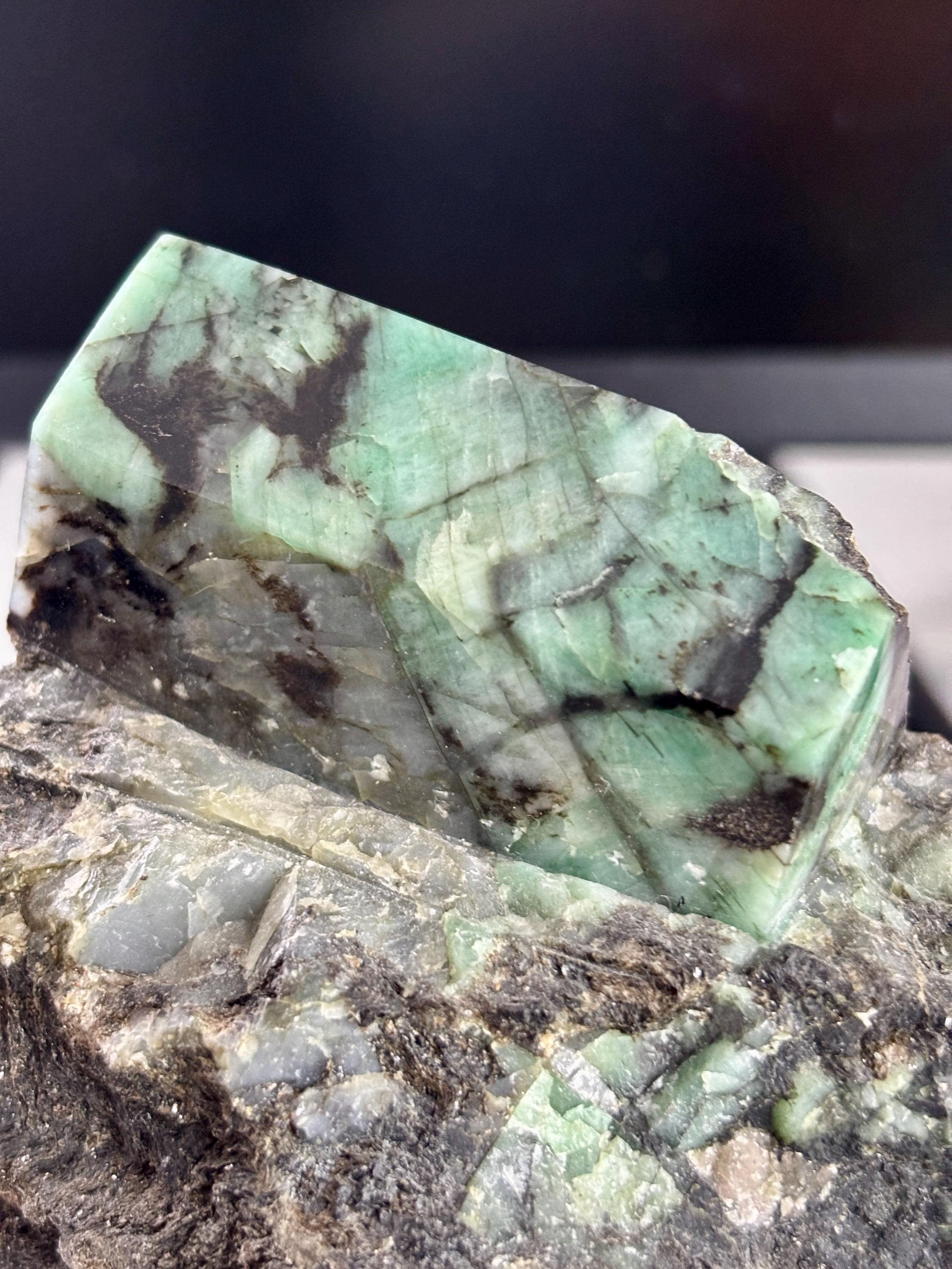 Raw Emerald in Matrix – Collector's Mineral Specimen, Colombia Origin