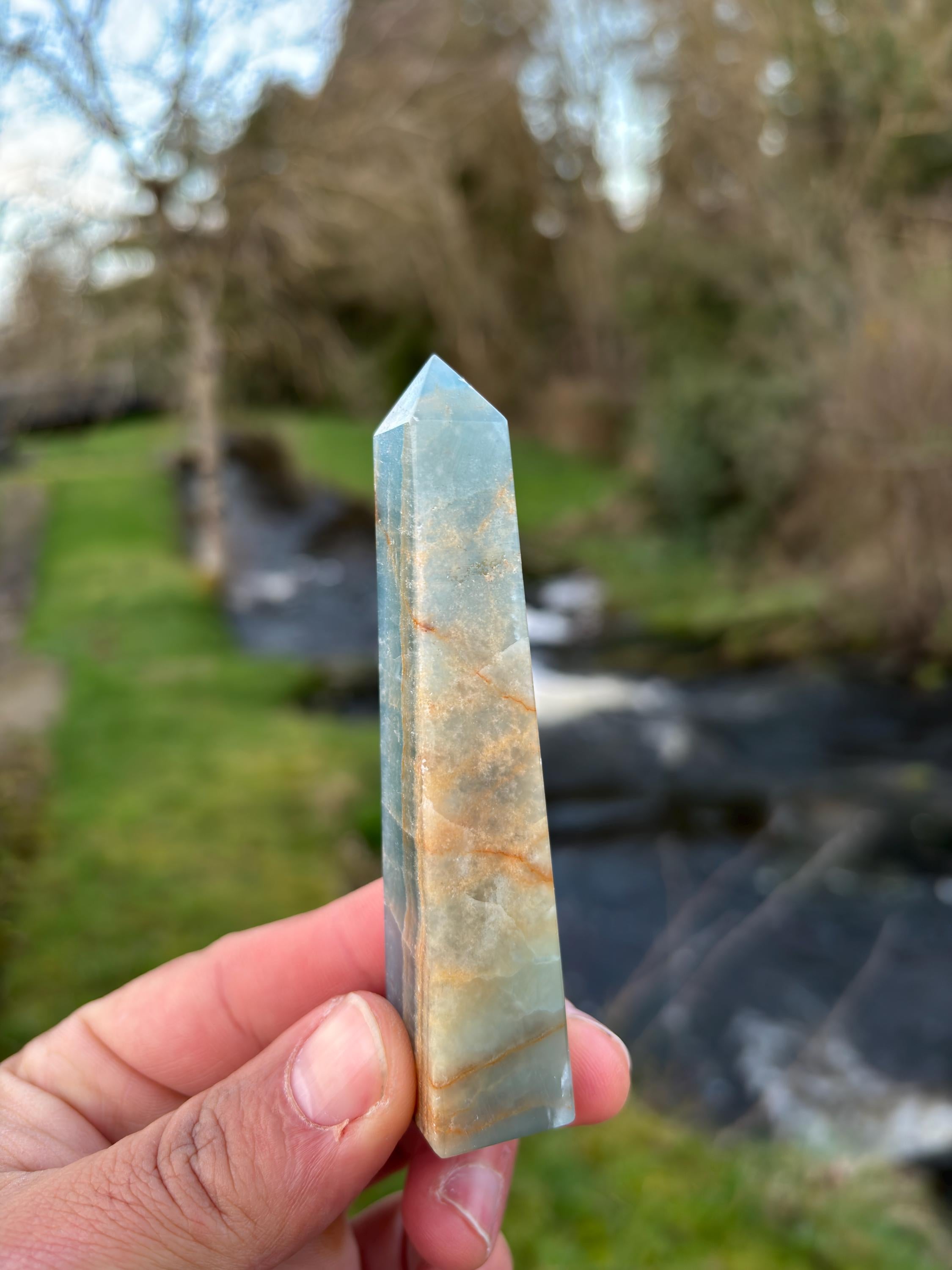 Blue Kyanite Obelisk | Polished Crystal Tower | Throat Chakra Stone | Energy Alignment Crystal | Natural Mineral