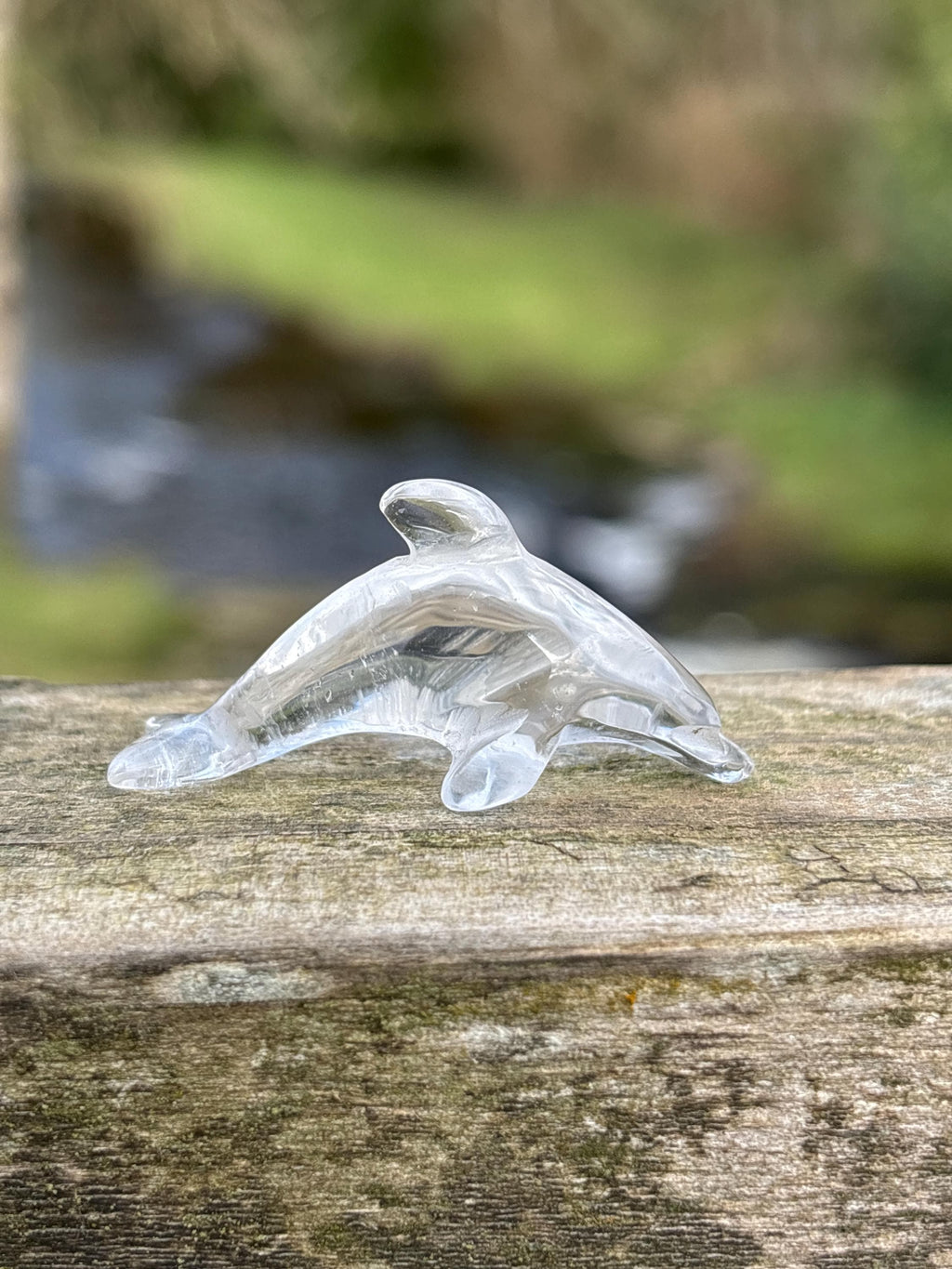 Clear Quartz Dolphin Carving | Mini Crystal Animal | Hand Carved Quartz Sculpture | Healing Crystal Decor