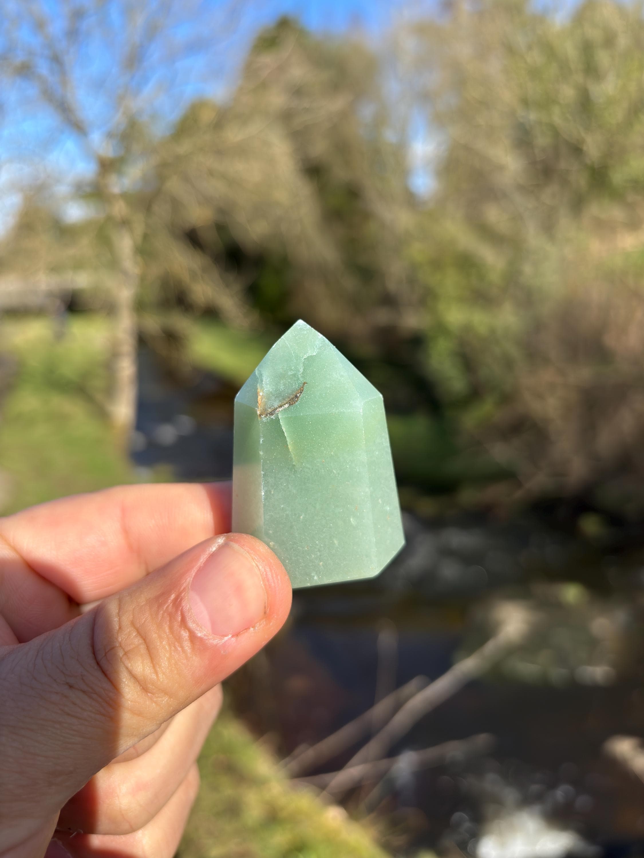 Green Quartz Mini Polished Point - Small Healing Crystal Tower for Meditation & Gift Giving