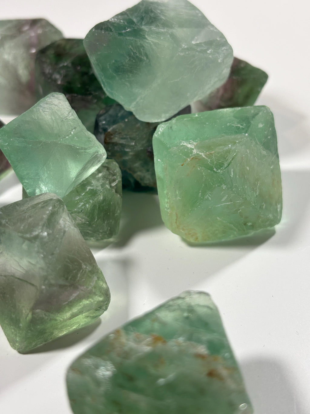 Natural Fluorite Octahedron | Raw Geometric Crystal | Pyramid Formation Stone | Focus & Clarity Mineral