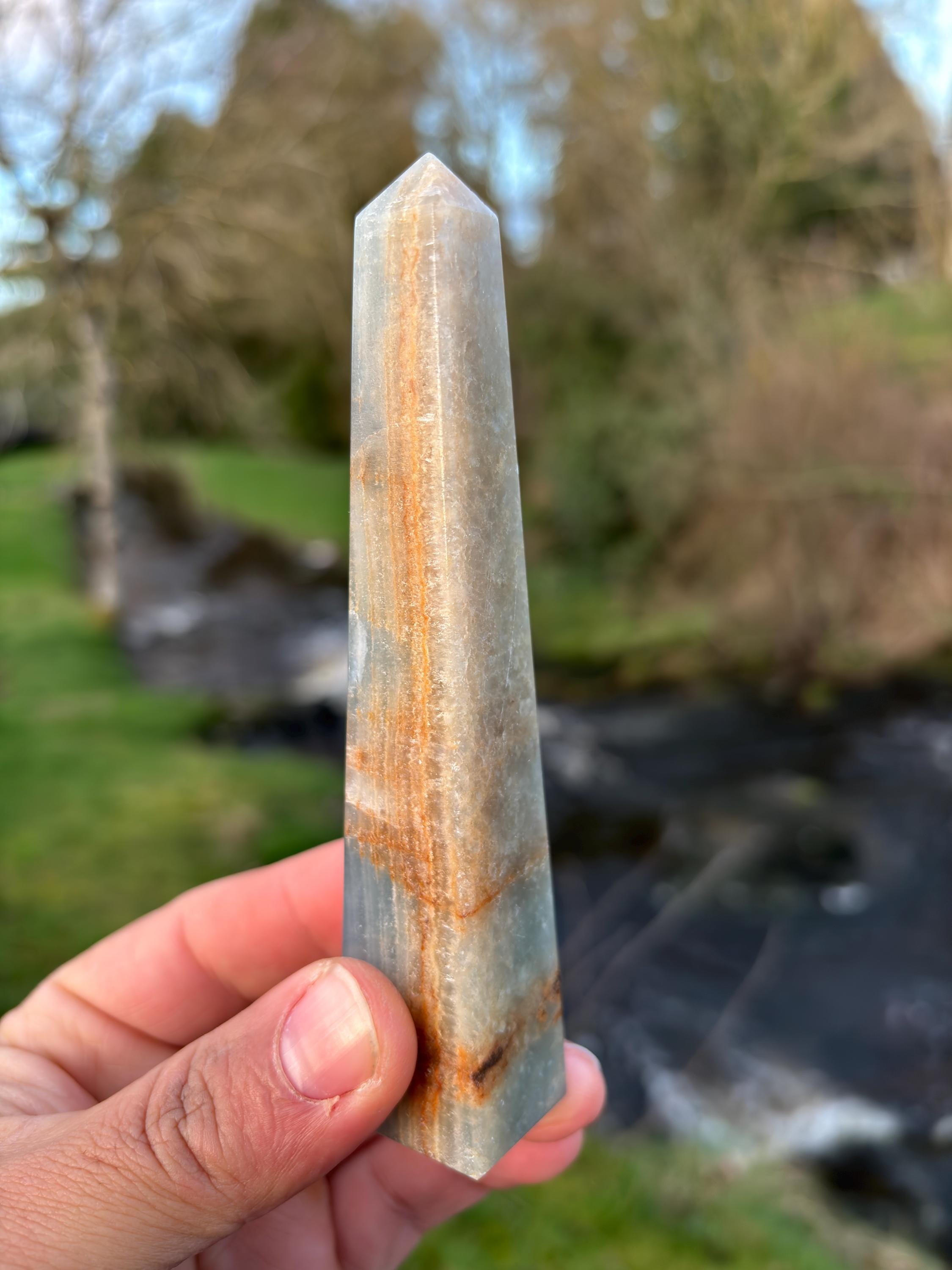 Blue Kyanite Obelisk | Polished Crystal Tower | Throat Chakra Stone | Energy Alignment Crystal | Natural Mineral