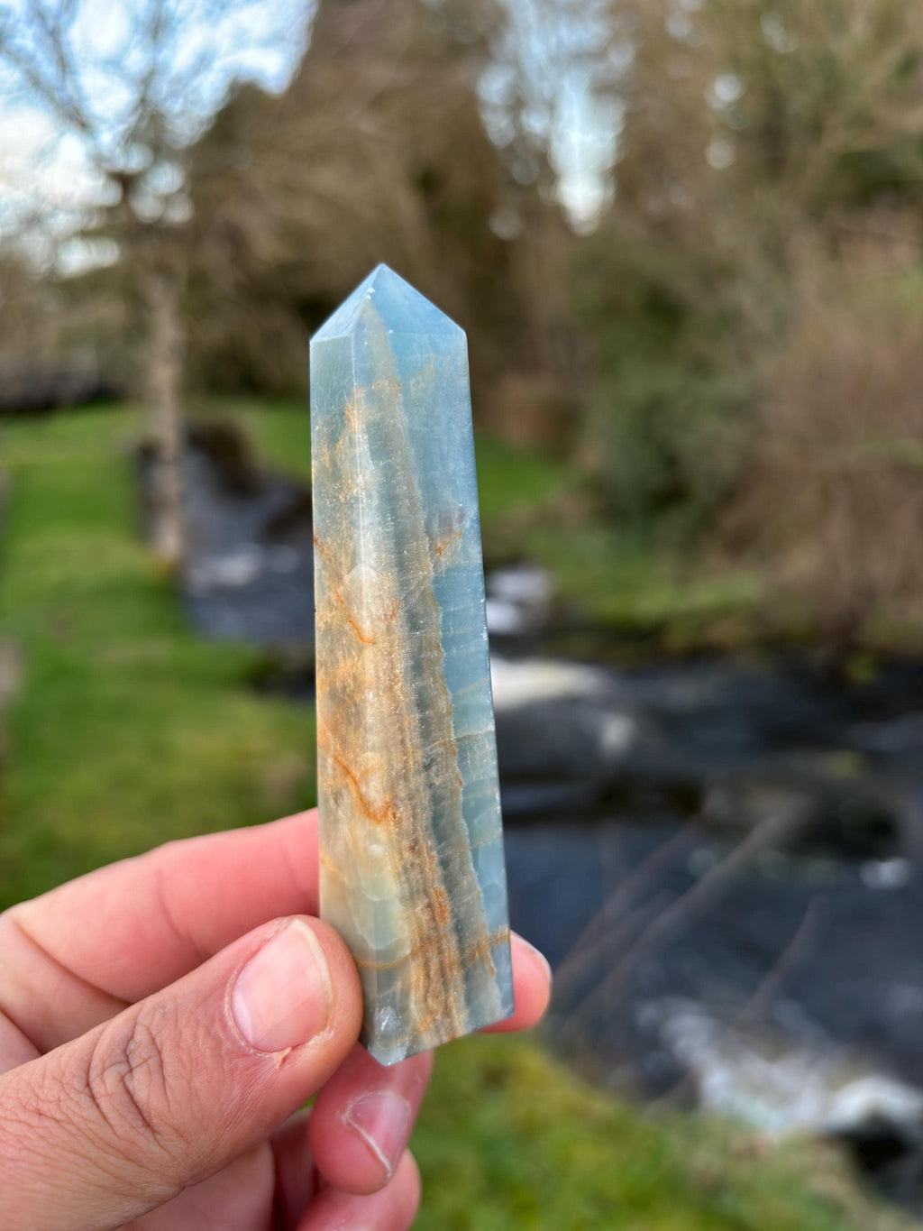Blue Kyanite Obelisk | Polished Crystal Tower | Throat Chakra Stone | Energy Alignment Crystal | Natural Mineral