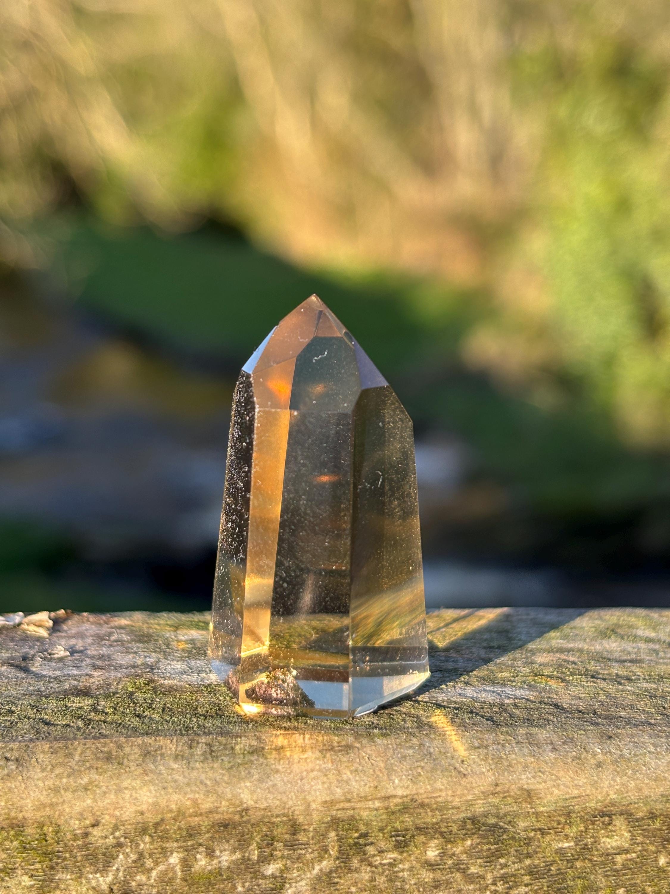 Natural Citrine Polished Point | High Clarity Crystal from Minas Gerais Brazil | Untreated Citrine | Abundance Stone | Healing Crystal