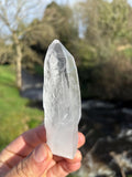 Natural Lemurian Quartz Point | Raw Crystal with Striations | Healing Stone for Meditation | High Vibration Crystal | Mineral Specimen