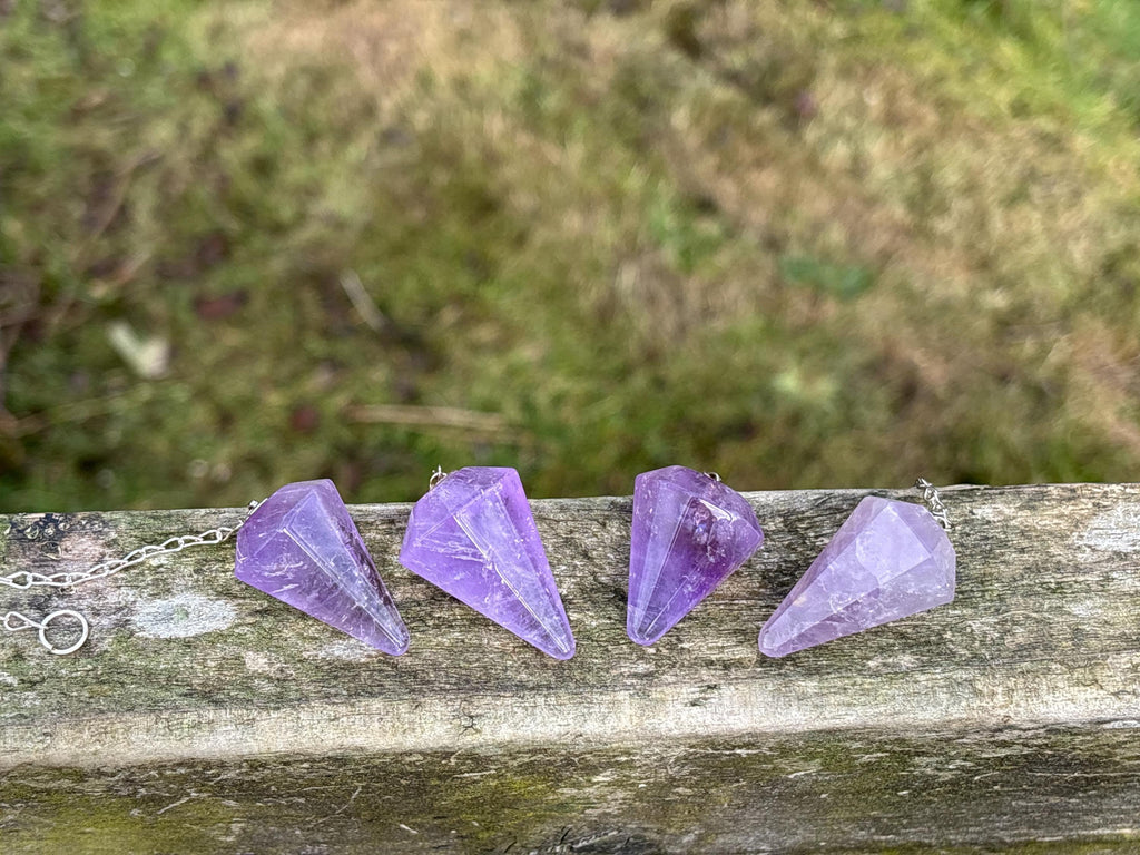 Amethyst Crystal Pendulum Handmade - Healing
