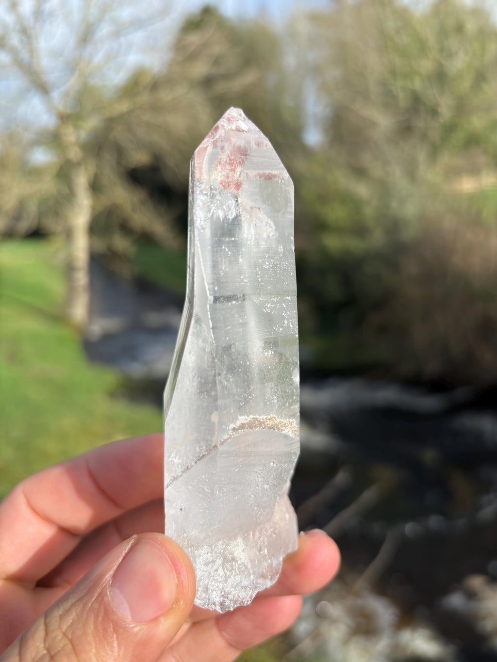 Natural Lemurian Quartz Point | Raw Crystal with Striations | Healing Stone for Meditation | High Vibration Crystal | Mineral Specimen