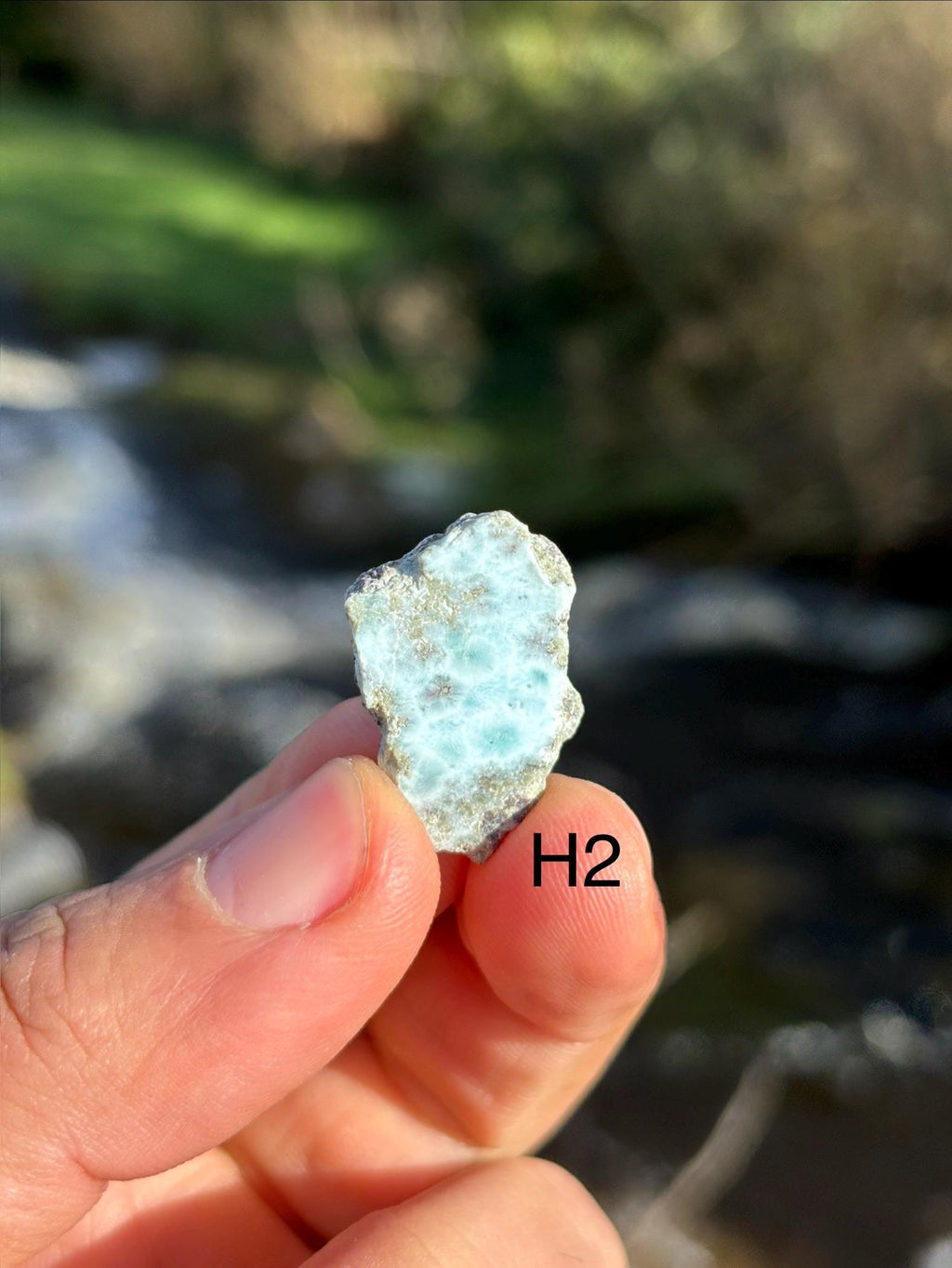 Larimar Rough Stone | Natural Caribbean Blue Crystal | Raw Larimar from Dominican Republic | Healing Gemstone