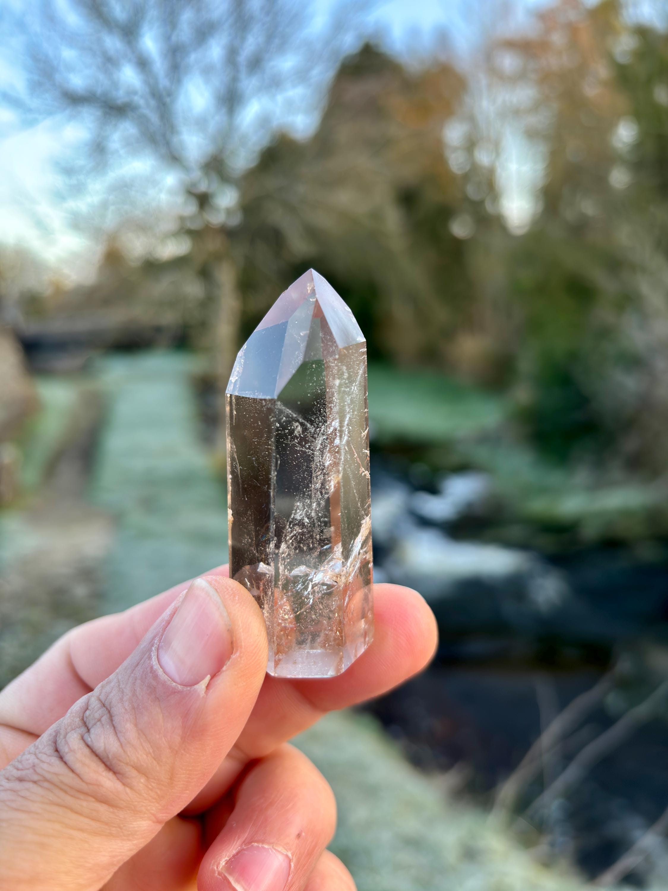 Smoky Quartz Phantom Polished Point | Natural Crystal Tower | Grounding & Protection Stone | High Quality Healing Crystal