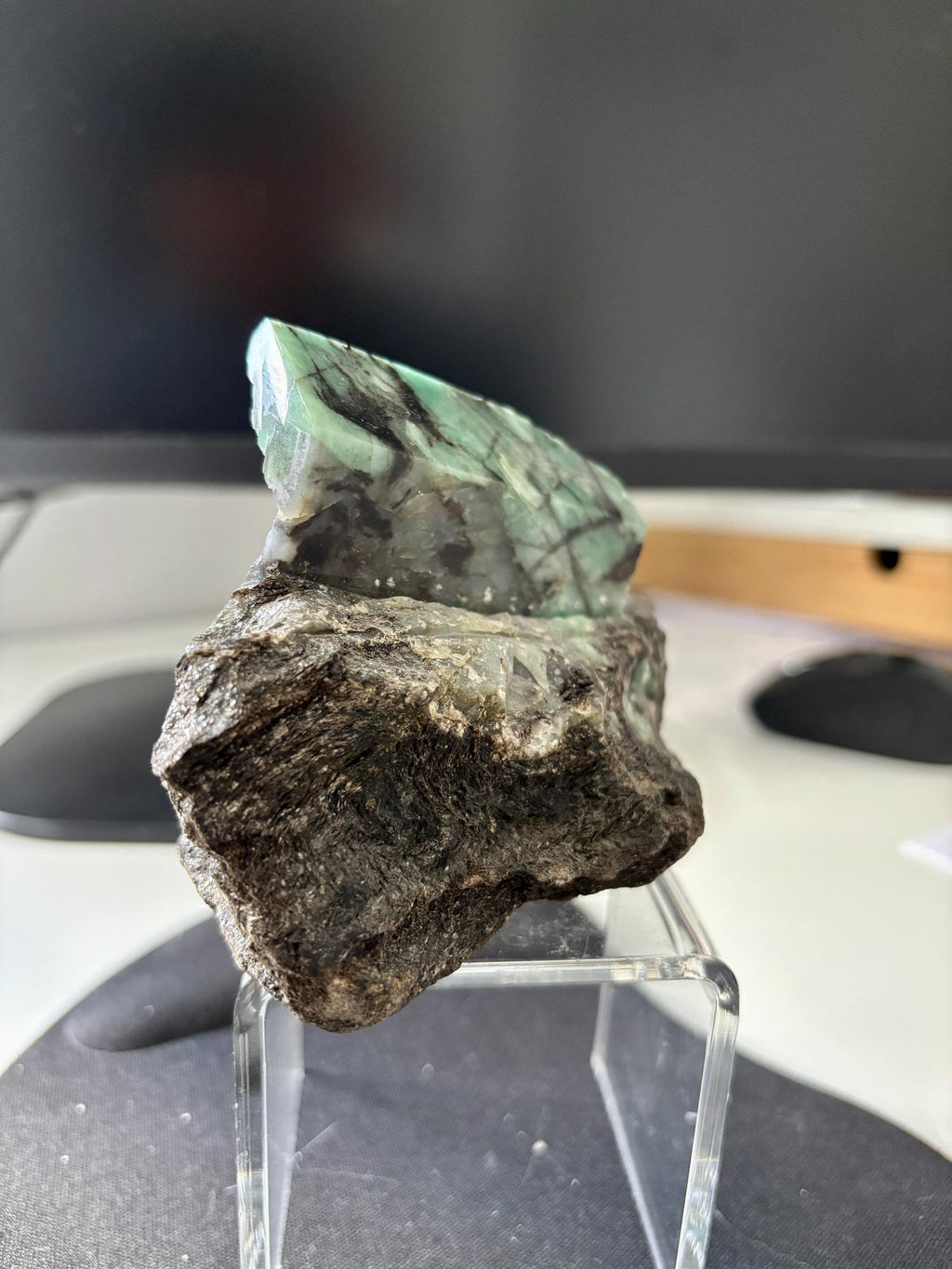 Raw Emerald in Matrix – Collector's Mineral Specimen, Colombia Origin