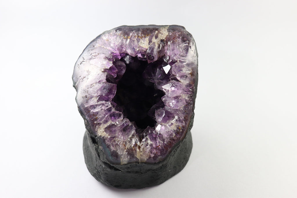 Brazilian Amethyst Geode Crystal. Very deep Purple Color Home Decor