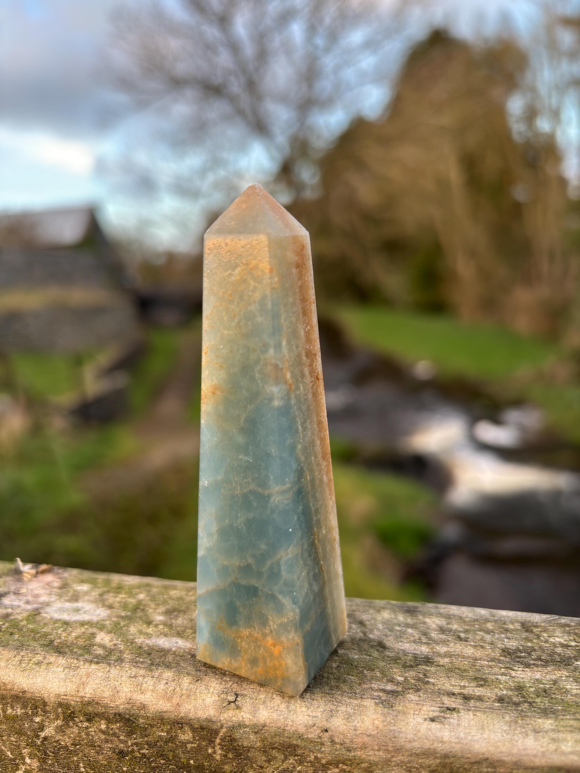 Blue Kyanite Obelisk | Polished Crystal Tower | Throat Chakra Stone | Energy Alignment Crystal | Natural Mineral