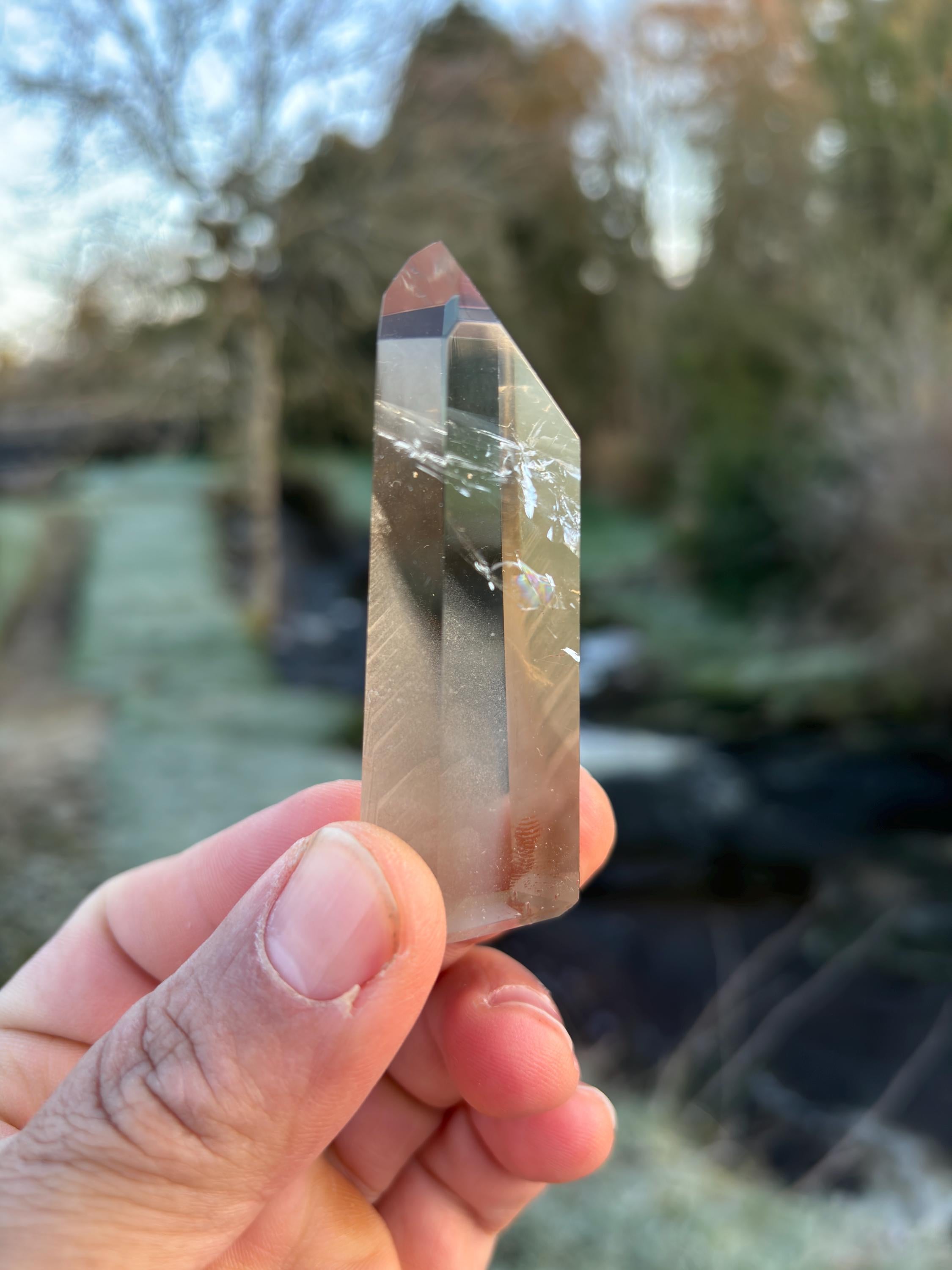 Smoky Quartz Phantom Polished Point | Natural Crystal Tower | Grounding & Protection Stone | High Quality Healing Crystal
