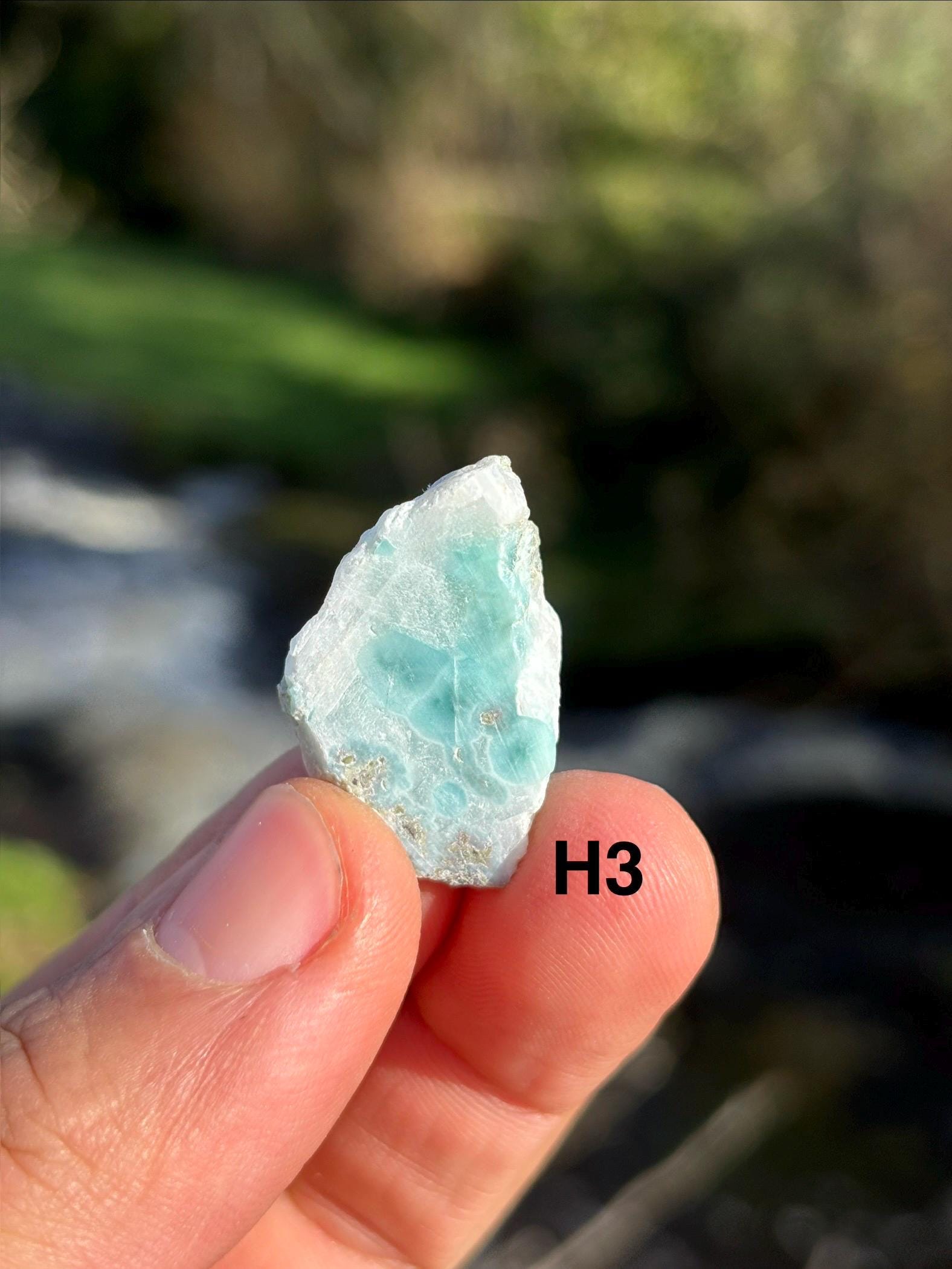Larimar Rough Stone | Natural Caribbean Blue Crystal | Raw Larimar from Dominican Republic | Healing Gemstone