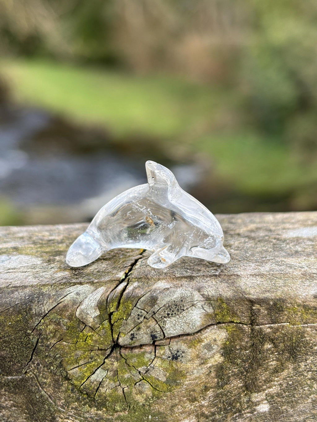 Clear Quartz Dolphin Carving | Mini Crystal Animal | Hand Carved Quartz Sculpture | Healing Crystal Decor