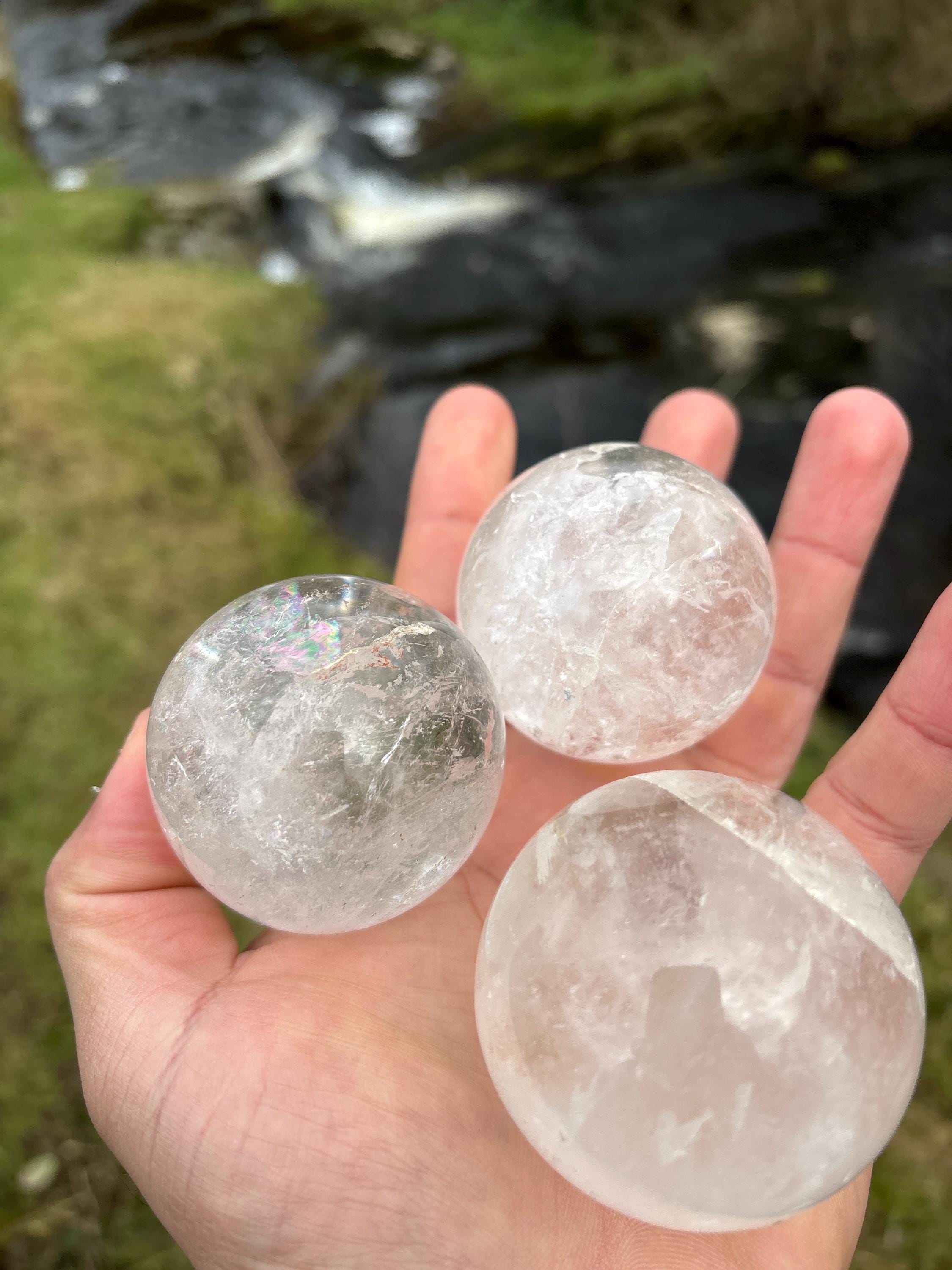 Clear Quartz Crystal Sphere 55mm | Natural Energy Ball | Master Healer Stone | Meditation & Manifestation Crystal