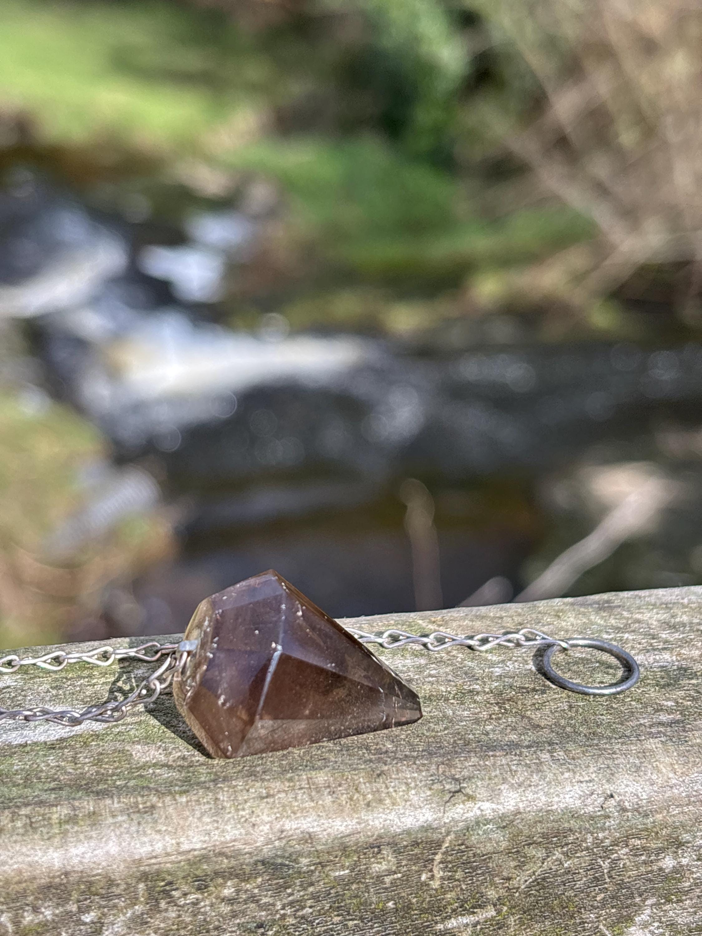 Smoky Quartz Pendulum | Grounding Crystal Dowsing Tool | Root Chakra Healing Stone | Divination Pendulum
