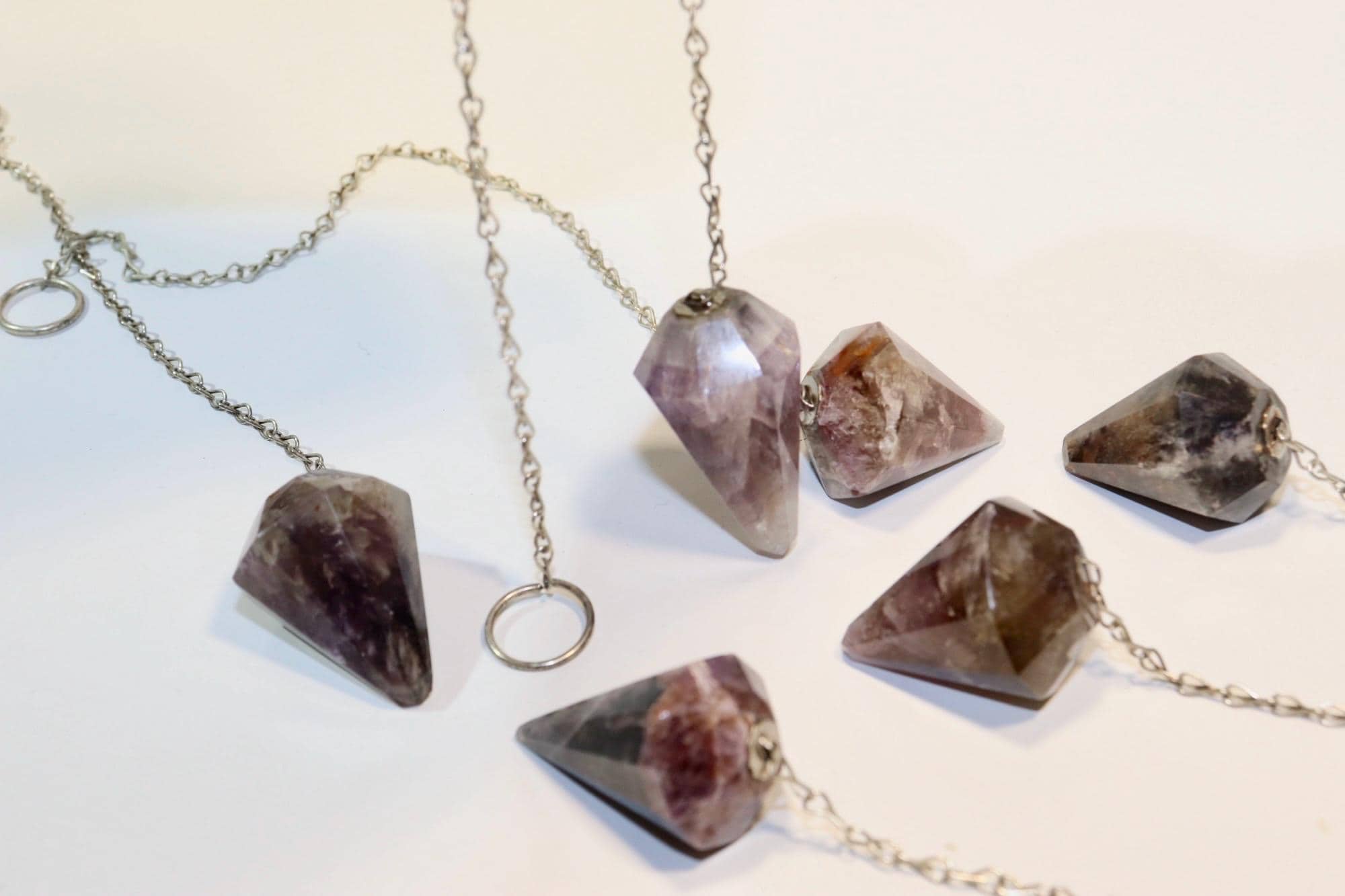 Natural Cacoxenite Crystal Pendulum - Intuition & Chakra Divination Tool for Energy Work