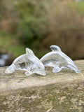 Clear Quartz Dolphin Carving | Mini Crystal Animal | Hand Carved Quartz Sculpture | Healing Crystal Decor