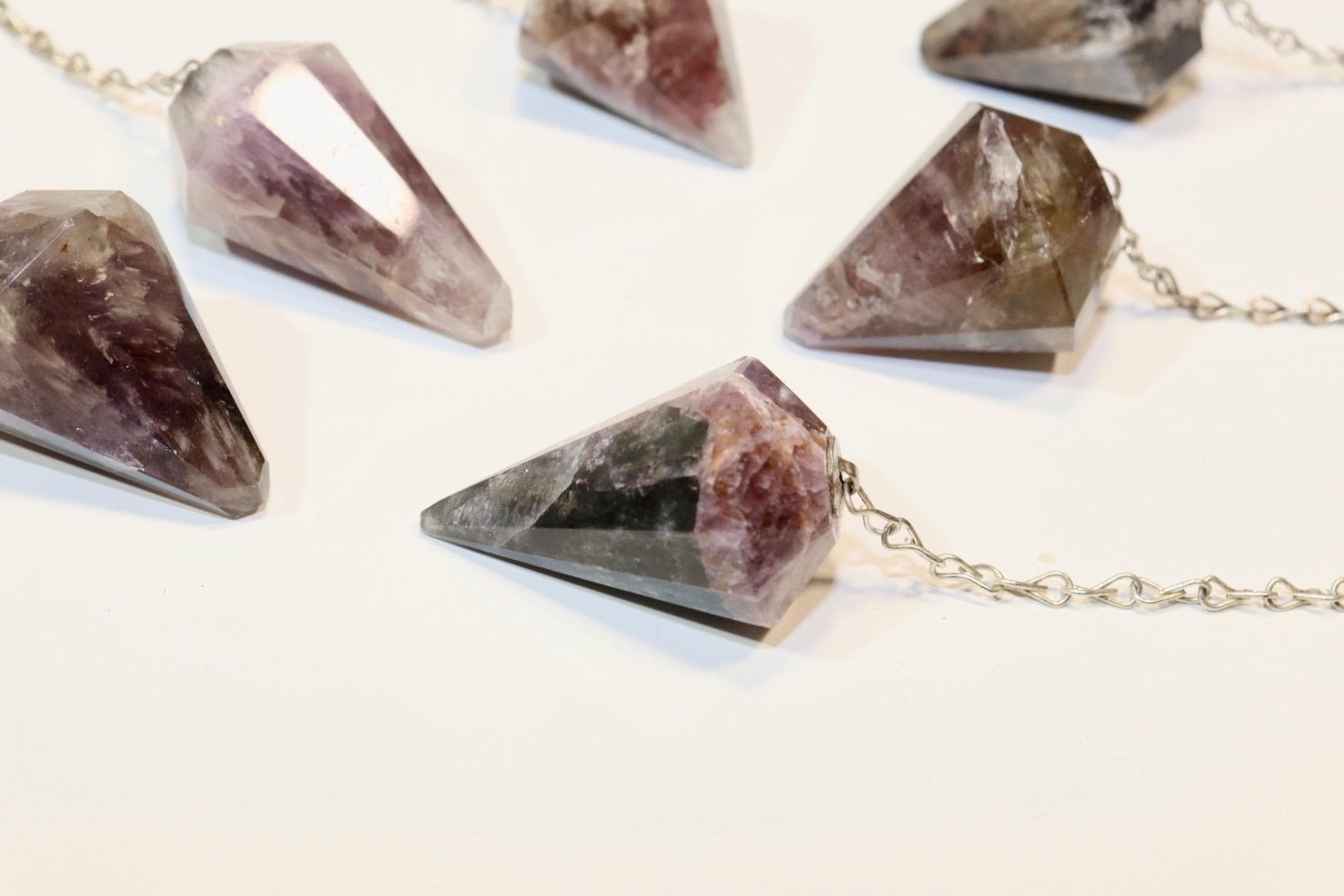 Natural Cacoxenite Crystal Pendulum - Intuition & Chakra Divination Tool for Energy Work