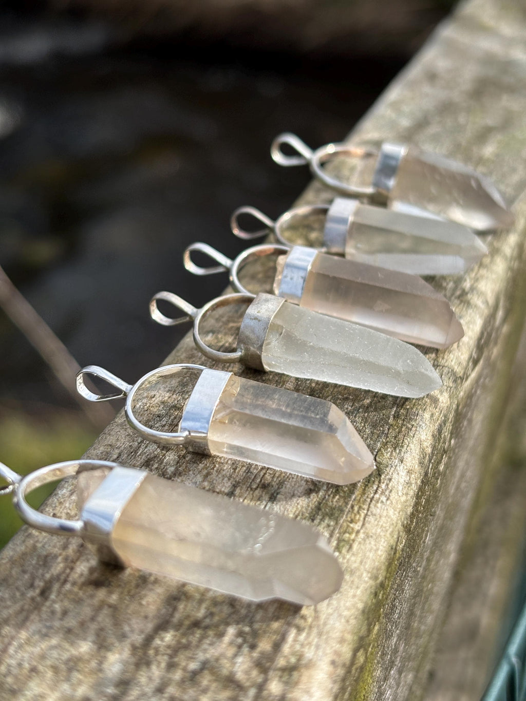 Natural Clear Quartz Pendant | 925 Sterling Silver Master Healer Necklace