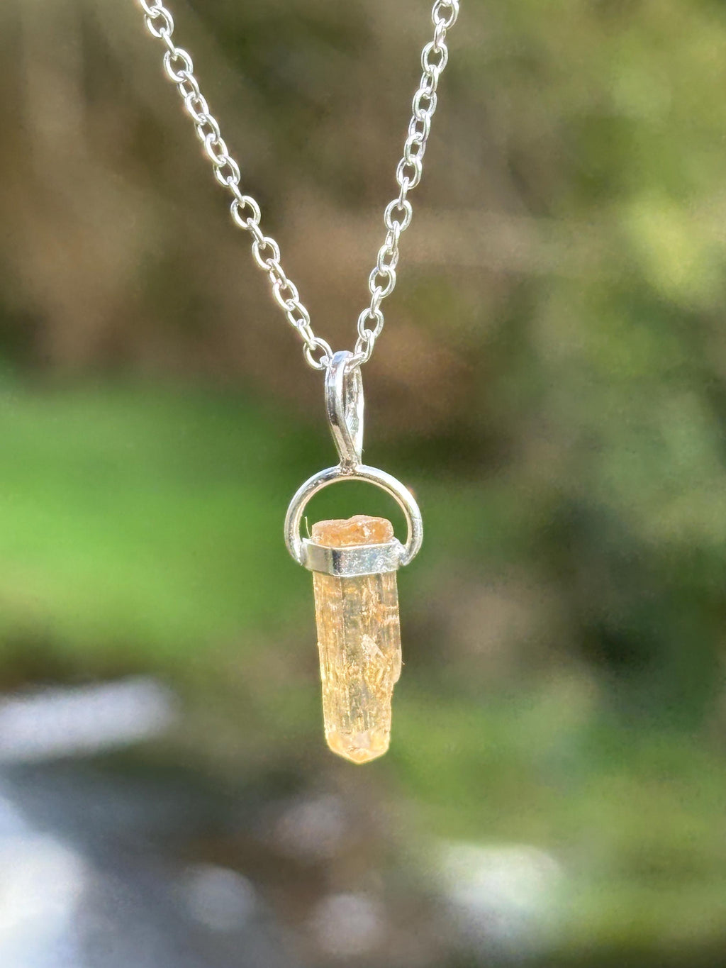 Imperial Topaz Pendant 925 Silver | Natural Golden Gemstone Necklace | Luxury Healing Jewelry | Abundance Stone