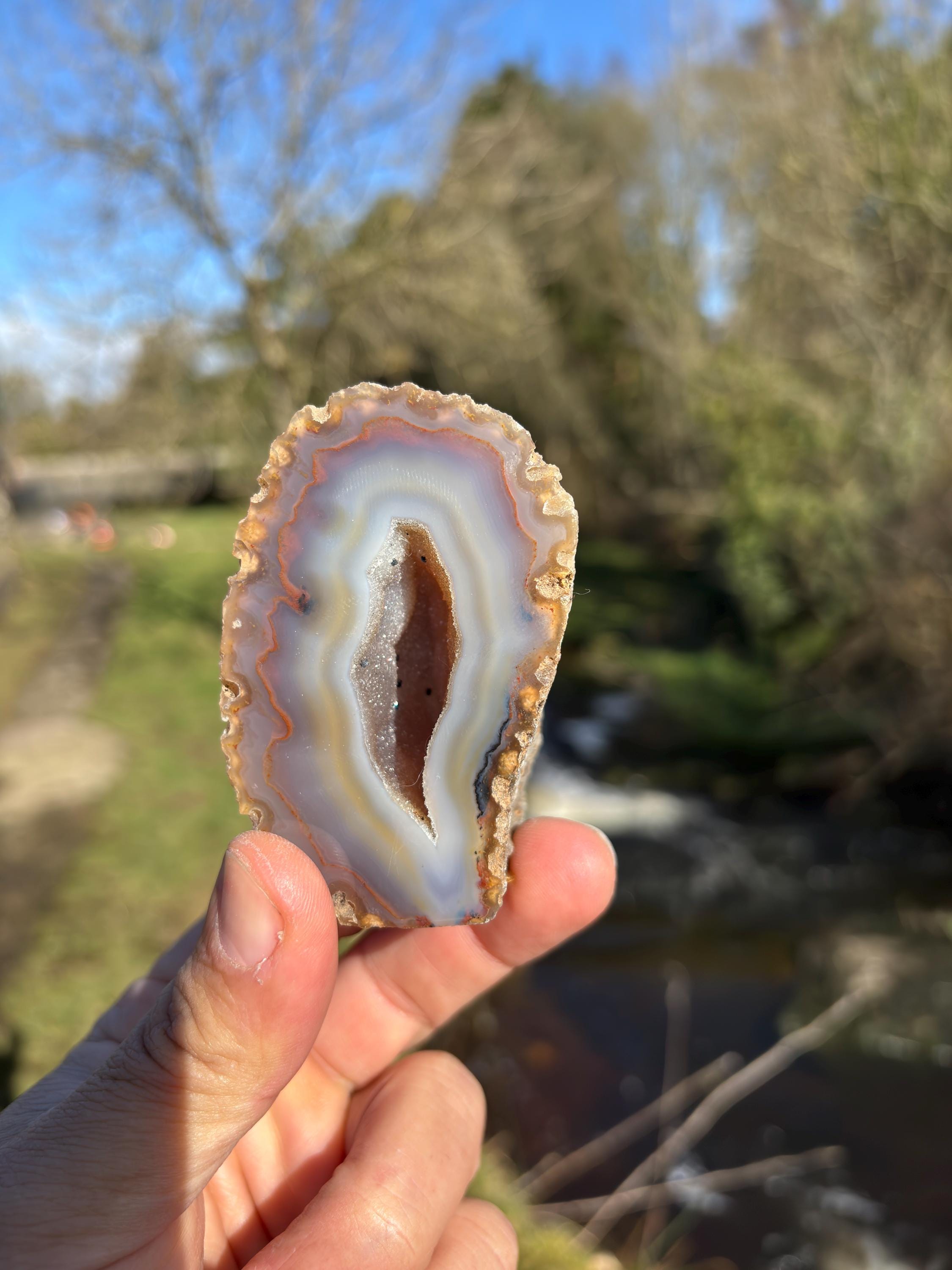 Natural Agate Geode | Crystal Home Decor, Meditation Stone