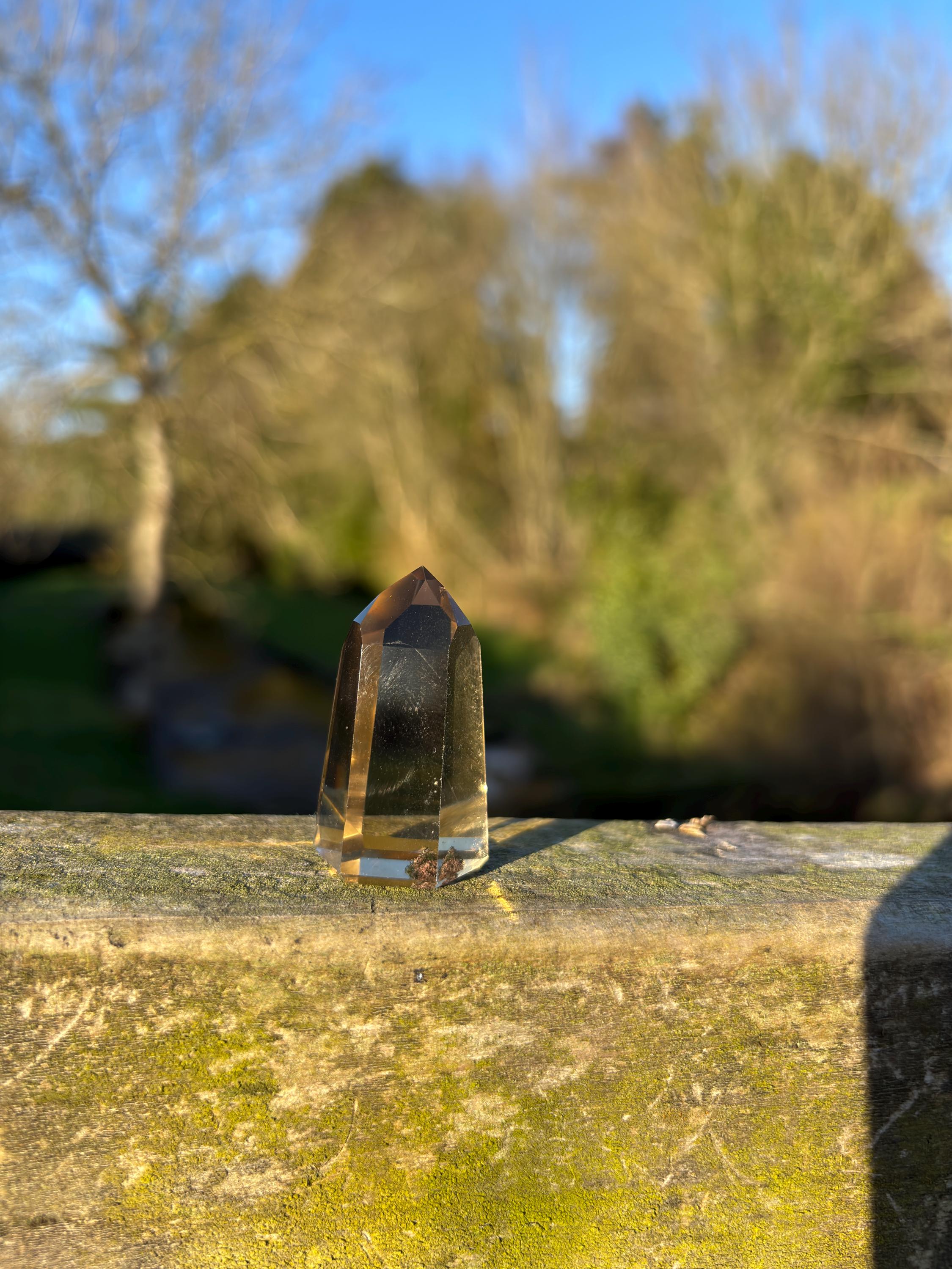 Natural Citrine Polished Point | High Clarity Crystal from Minas Gerais Brazil | Untreated Citrine | Abundance Stone | Healing Crystal