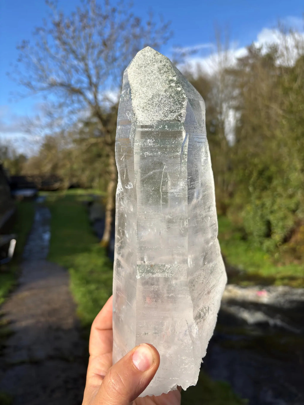 Large Lemurian Quartz Point 27cm | Brazilian Crystal 2.3kg | Master Healer | Collector Specimen | High Vibration Stone