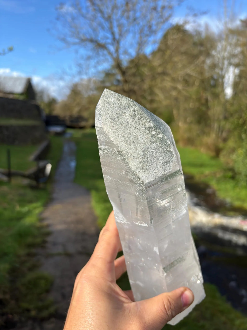 Large Lemurian Quartz Point 27cm | Brazilian Crystal 2.3kg | Master Healer | Collector Specimen | High Vibration Stone