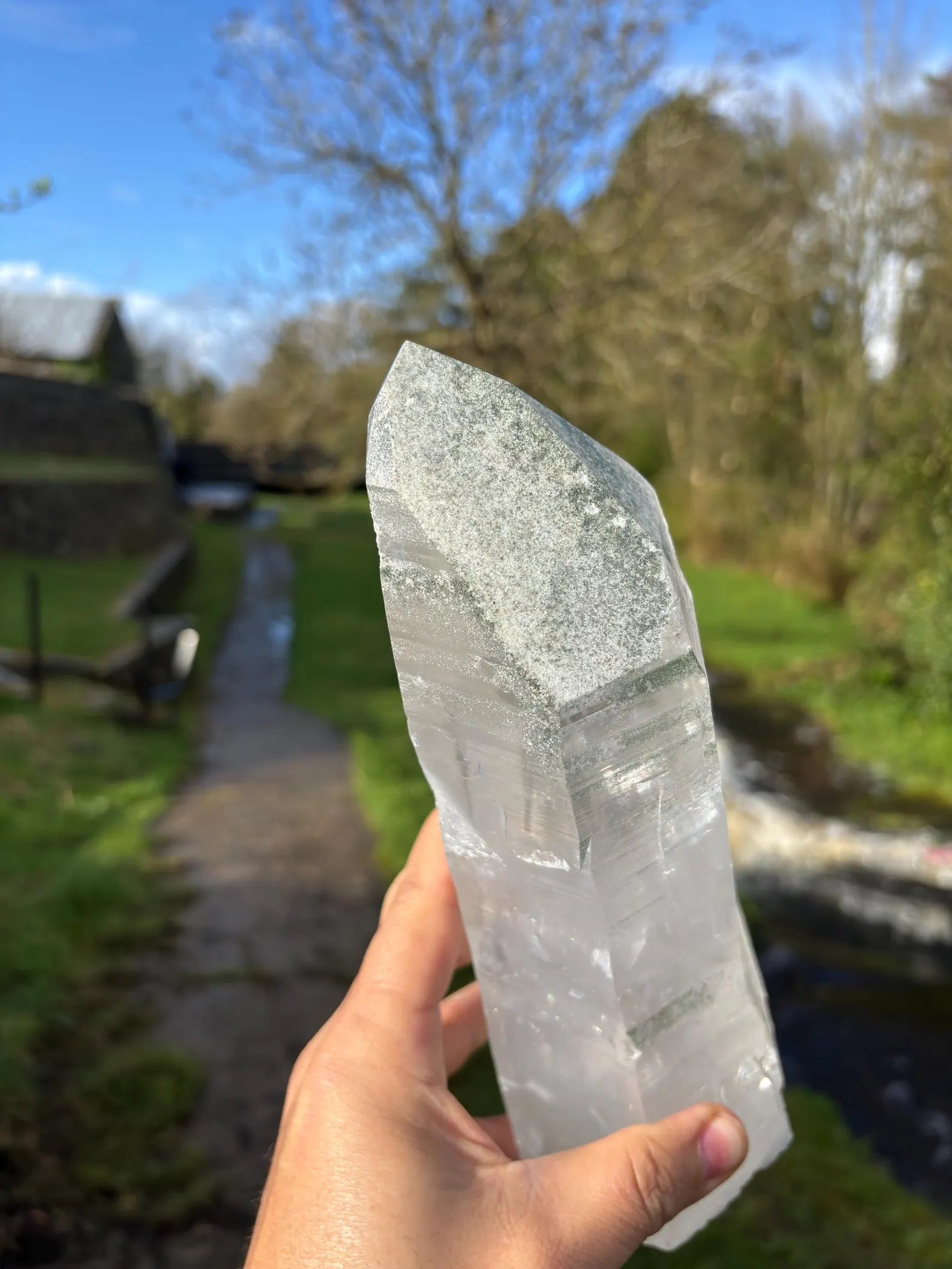 Large Lemurian Quartz Point 27cm | Brazilian Crystal 2.3kg | Master Healer | Collector Specimen | High Vibration Stone
