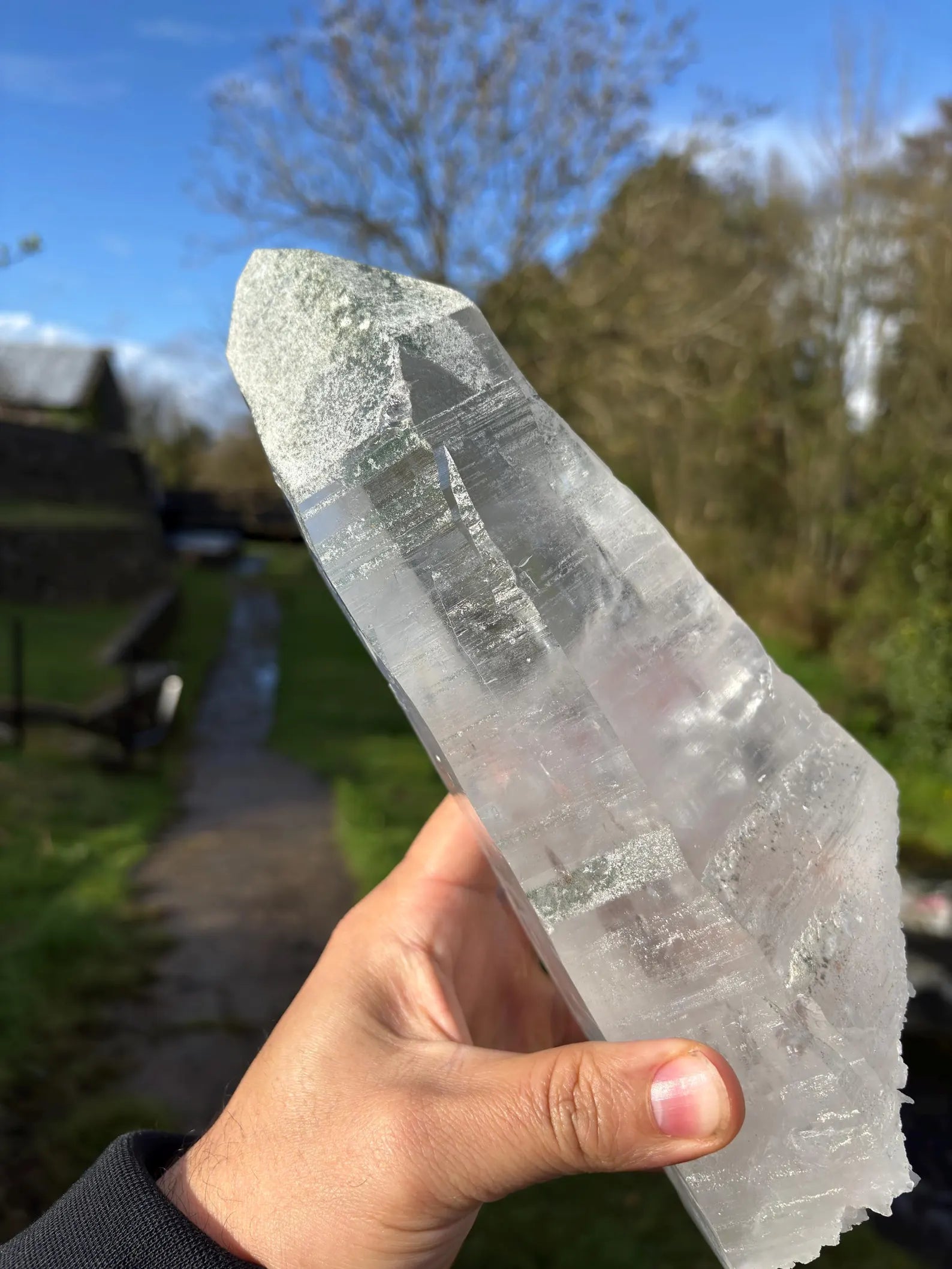 Large Lemurian Quartz Point 27cm | Brazilian Crystal 2.3kg | Master Healer | Collector Specimen | High Vibration Stone