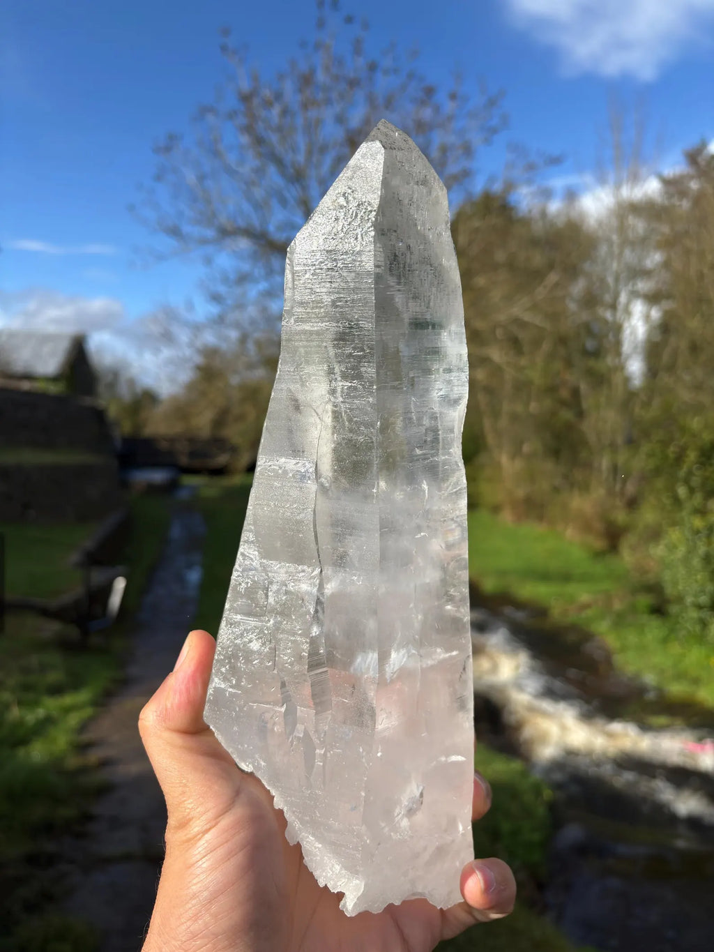 Large Lemurian Quartz Point 27cm | Brazilian Crystal 2.3kg | Master Healer | Collector Specimen | High Vibration Stone