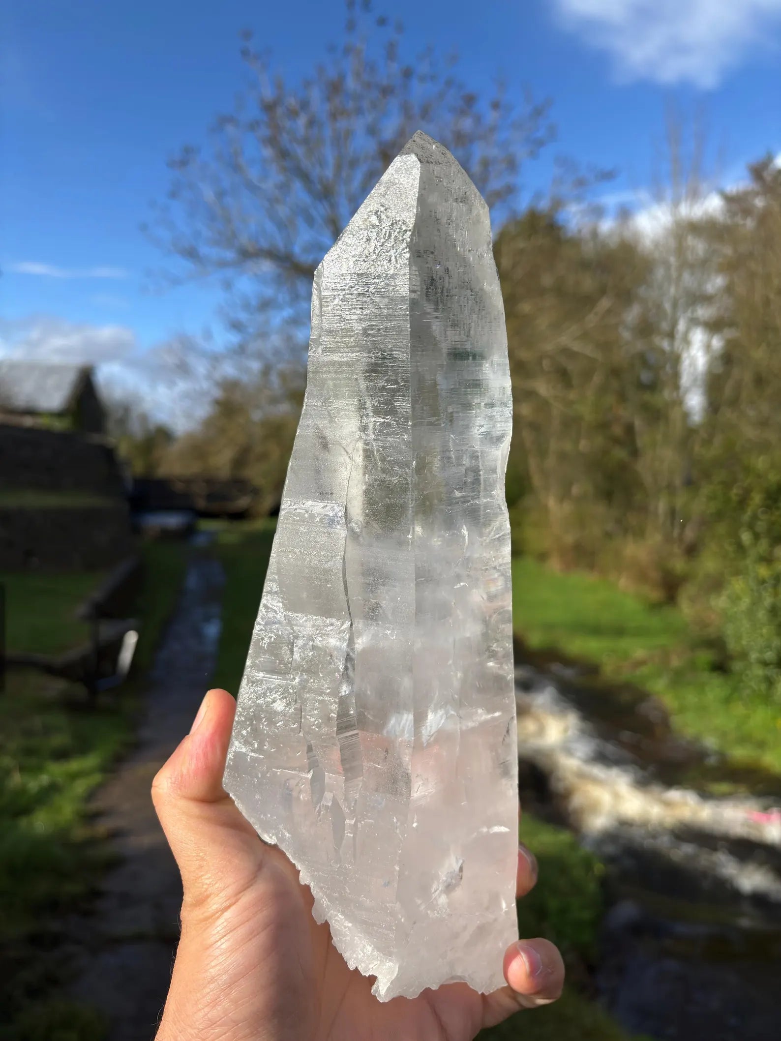 Large Lemurian Quartz Point 27cm | Brazilian Crystal 2.3kg | Master Healer | Collector Specimen | High Vibration Stone