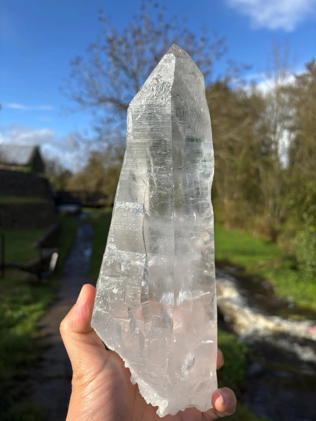 Large Lemurian Quartz Point 27cm | Brazilian Crystal 2.3kg | Master Healer | Collector Specimen | High Vibration Stone