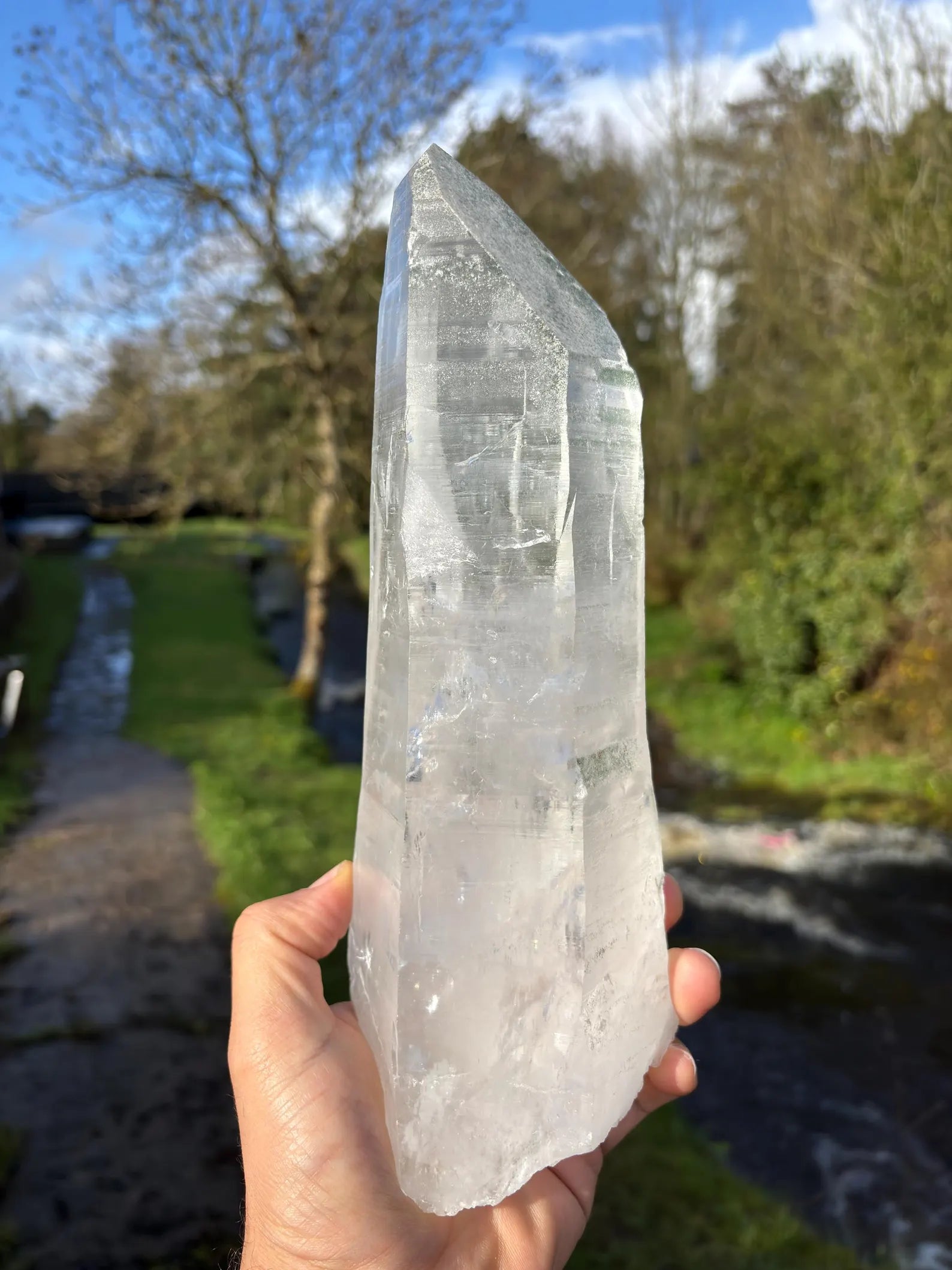 Large Lemurian Quartz Point 27cm | Brazilian Crystal 2.3kg | Master Healer | Collector Specimen | High Vibration Stone