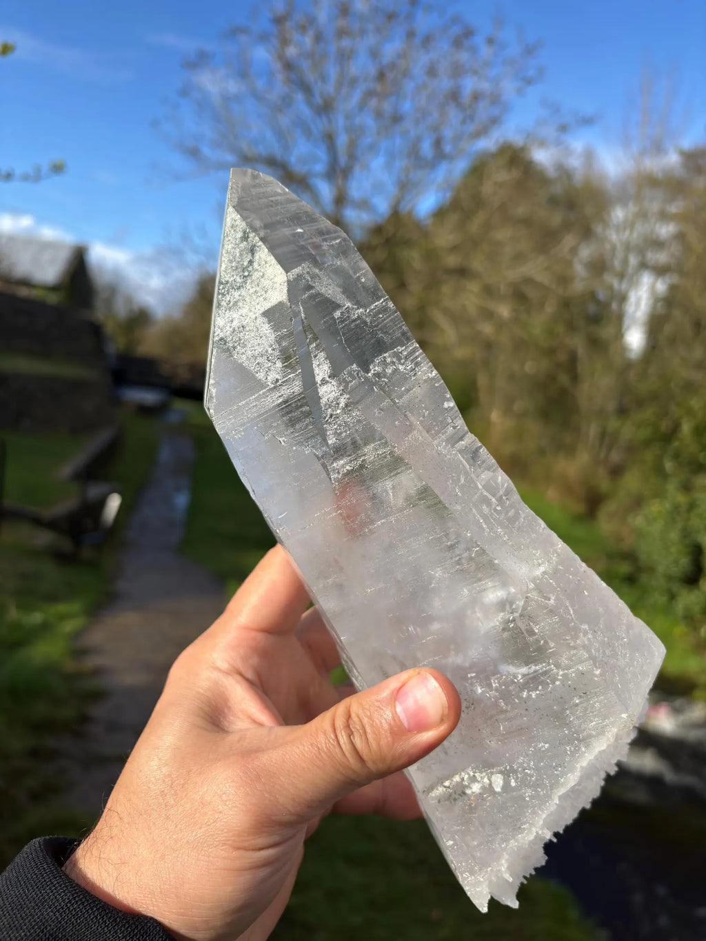 Large Lemurian Quartz Point 27cm | Brazilian Crystal 2.3kg | Master Healer | Collector Specimen | High Vibration Stone