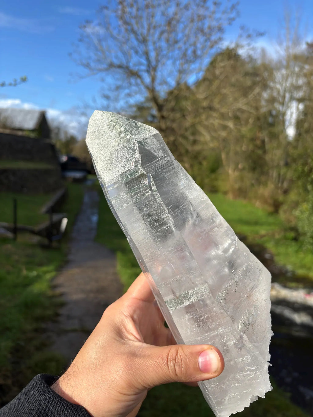 Large Lemurian Quartz Point 27cm | Brazilian Crystal 2.3kg | Master Healer | Collector Specimen | High Vibration Stone