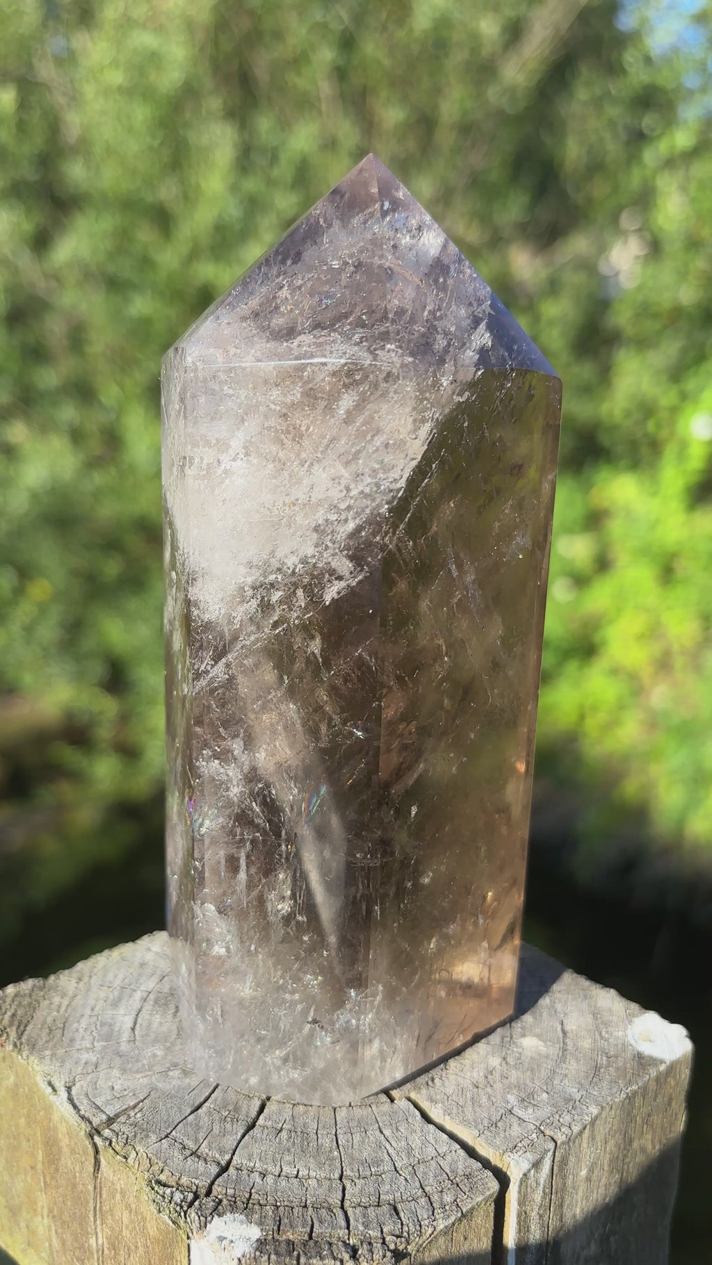 Large Extra Quality Polished Smoky Quartz Point | Natural Brazilian Smoky Crystal Tower | Premium Home Decor Mineral Specimen