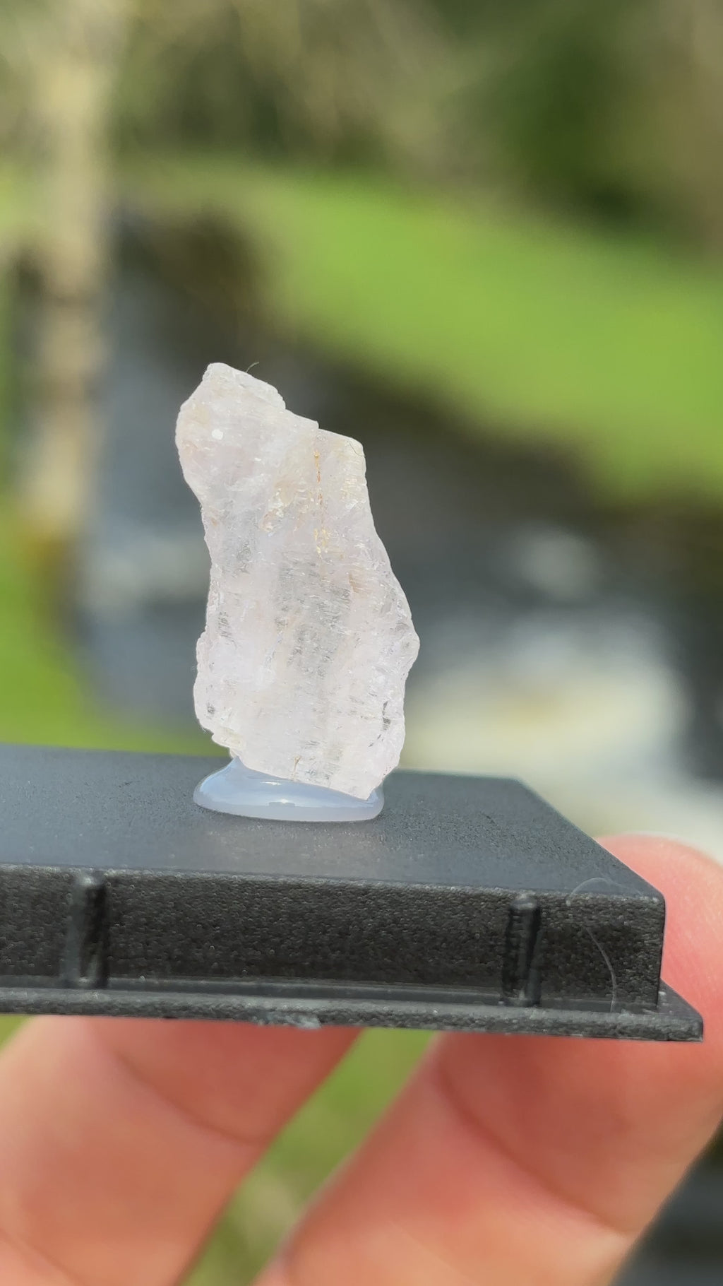Kunzite Rough Crystal | Natural Pink Healing Stone | Heart Chakra Mineral | Collector Specimen in Display Box