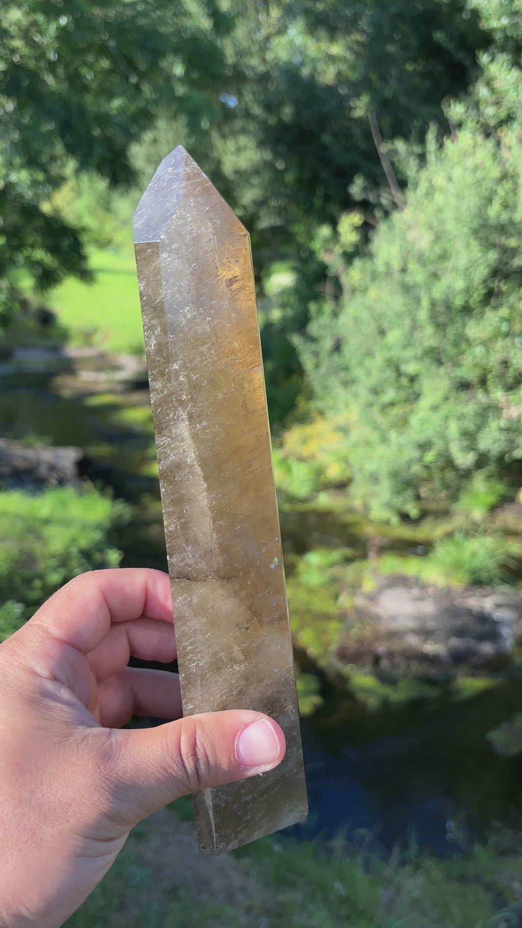 Large Extra Quality Polished Smoky Quartz Point | Natural Brazilian Smoky Crystal Tower | Premium Home Decor Mineral Specimen