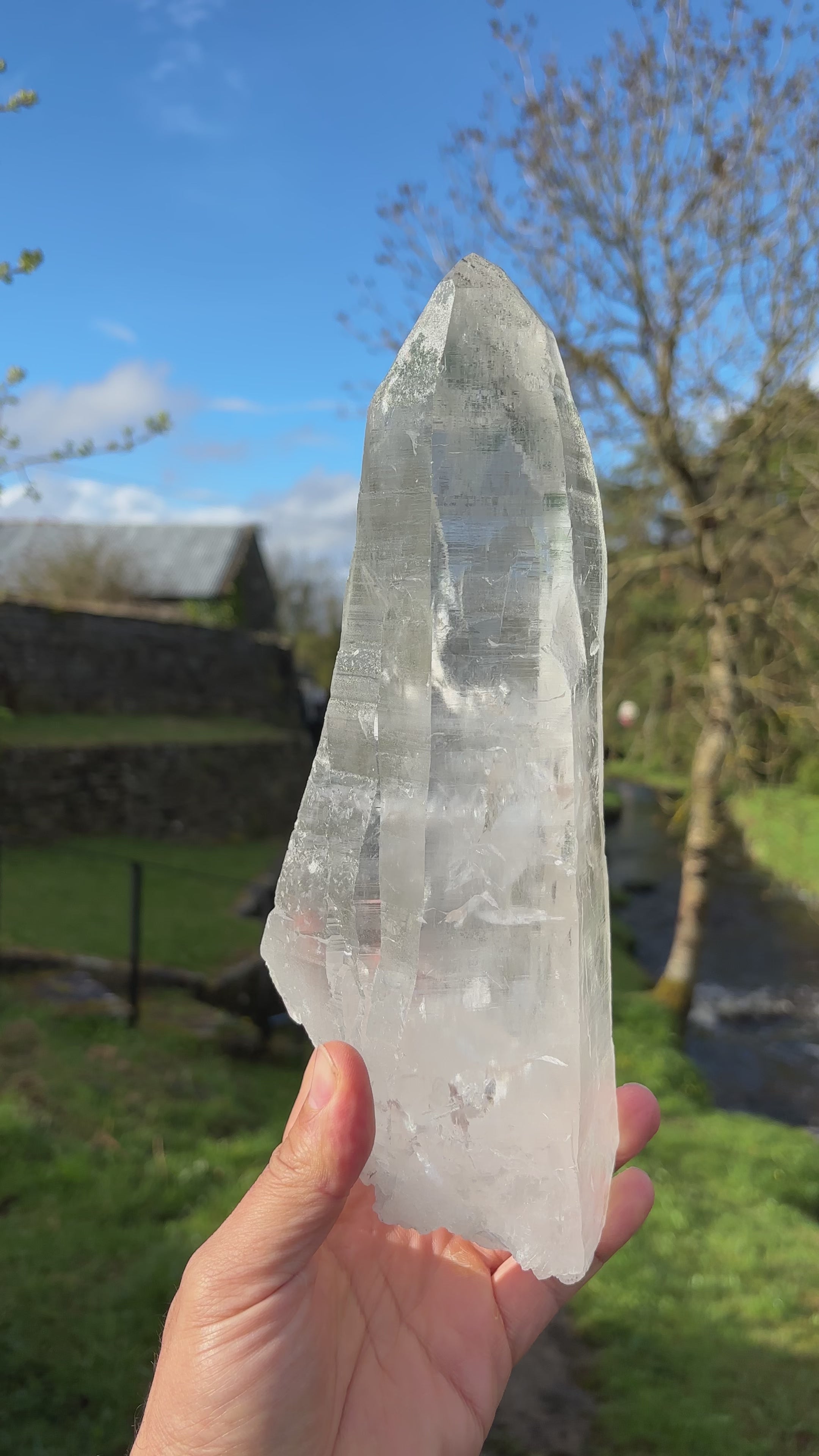 Large Lemurian Quartz Point 27cm | Brazilian Crystal 2.3kg | Master Healer | Collector Specimen | High Vibration Stone