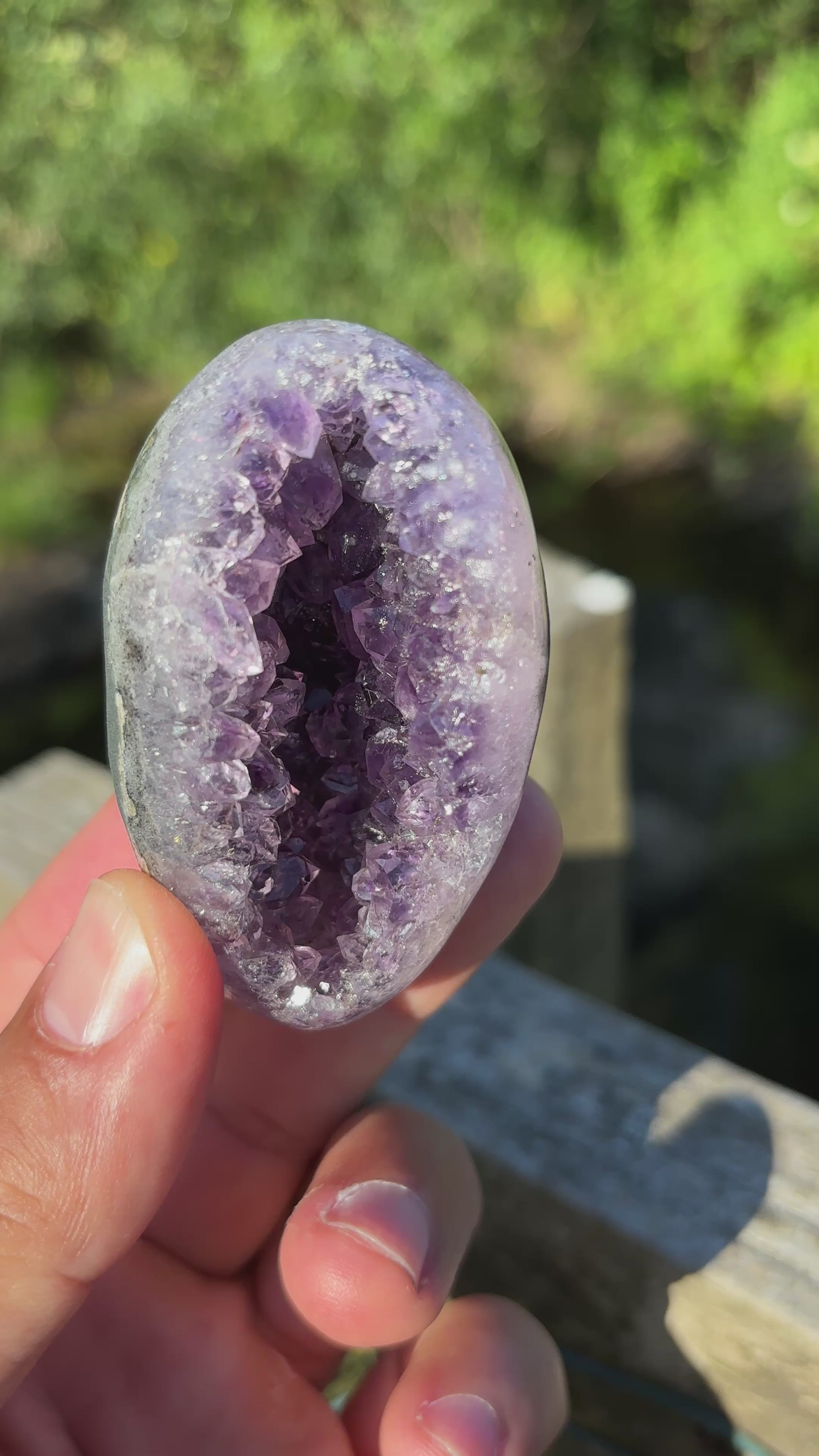 Stunning Egg Shape Amethyst Geode | Extra Quality Deep Purple Brazilian Crystal | Luxury Mineral Specimen