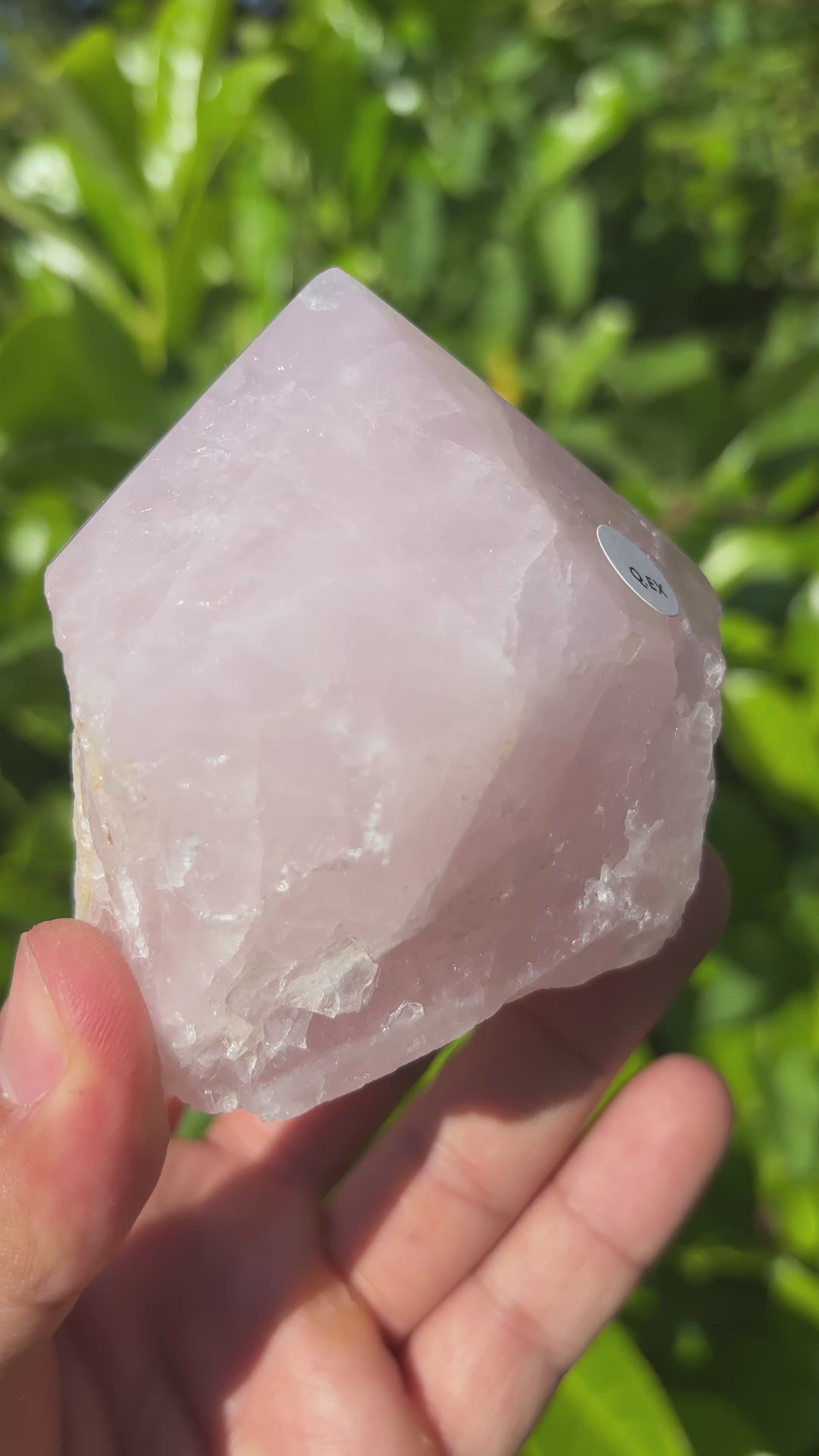 Rose Quartz Cut Base | Natural Brazilian Pink Crystal | Polished Free Standing Mineral Specimen | Home Decor