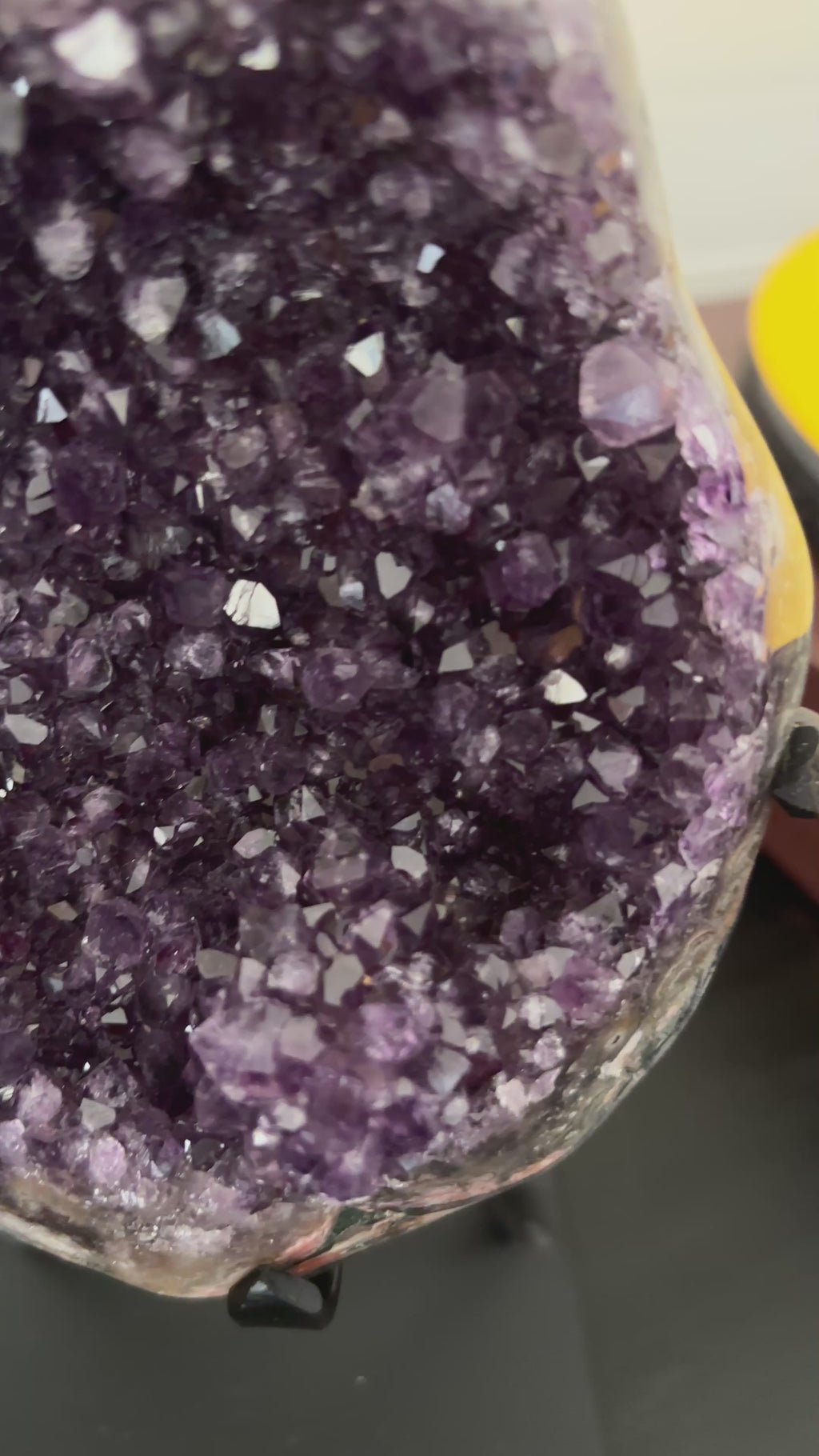 Natural Amethyst Geode on Stand | Premium Brazilian Crystal Display | Large Collector Mineral | Luxury Home Decor