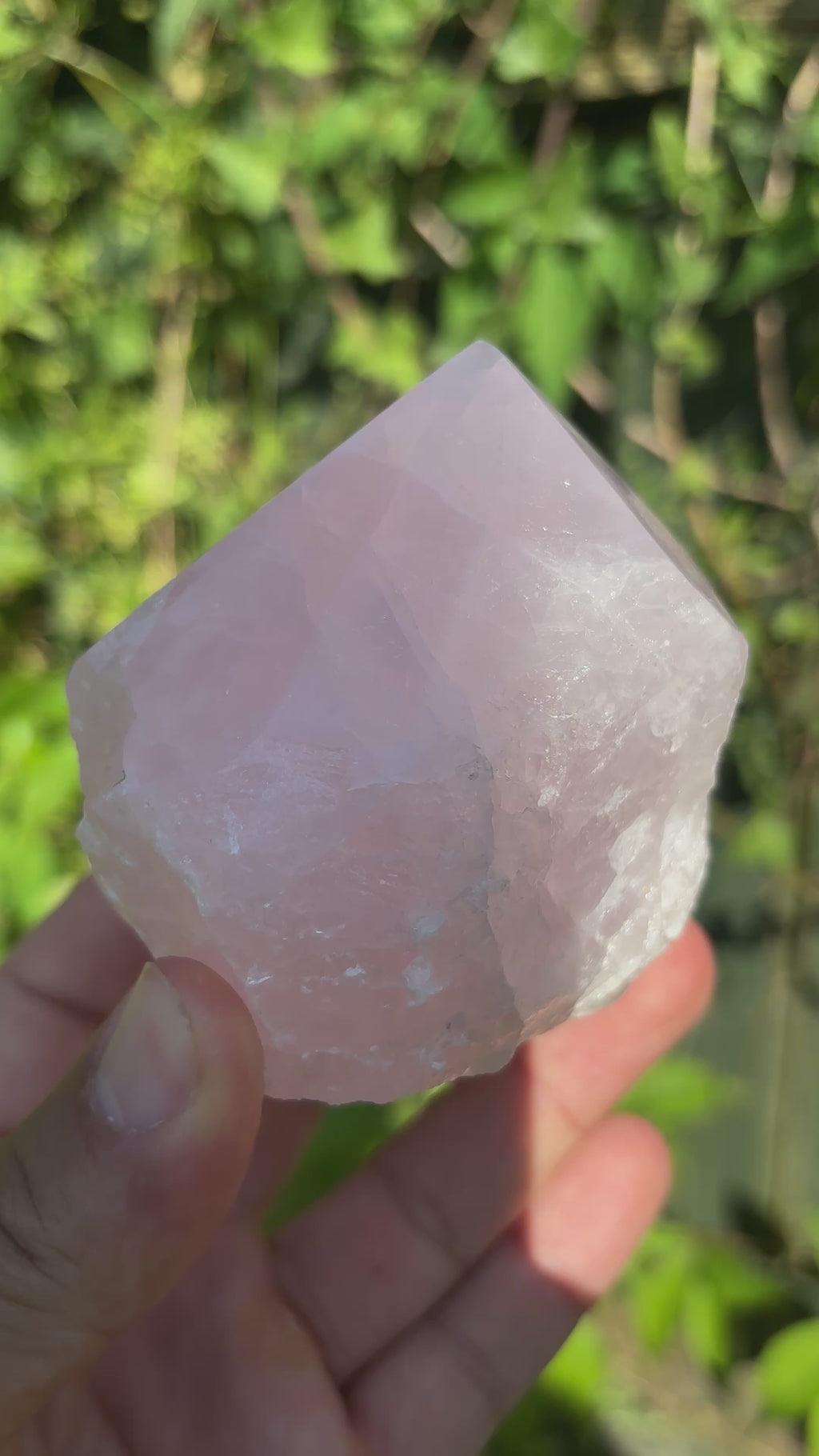 Rose Quartz Cut Base | Natural Brazilian Pink Crystal | Polished Free Standing Mineral Specimen | Home Decor